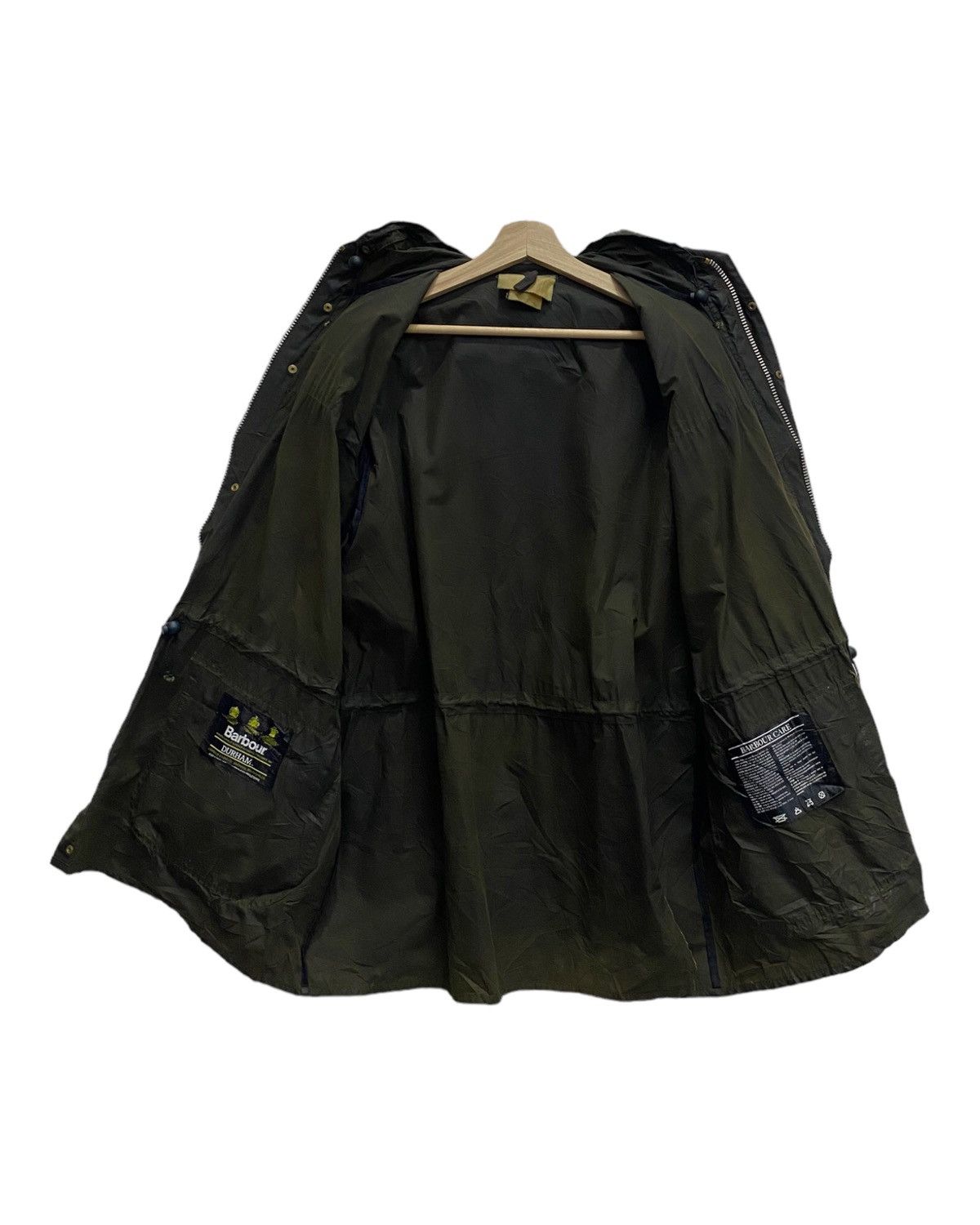 Barbour × Kiko Kostadinov × Vintage 🔥VINTAGE BARBOUR DURHAM WAXED DISTRESSED PARKA JACKET Size US L / EU 52-54 / 3 - 3 Thumbnail