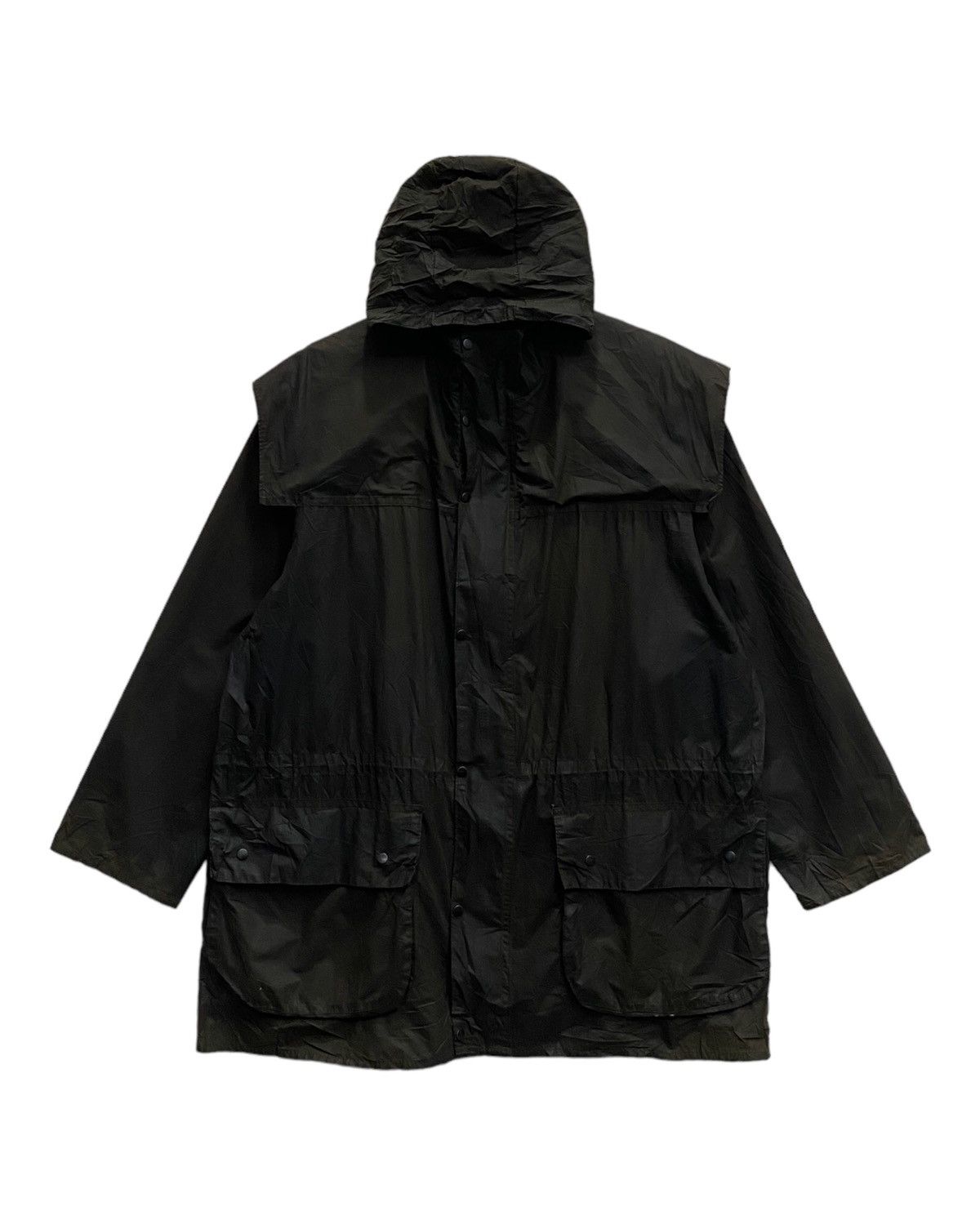 Barbour × Kiko Kostadinov × Vintage 🔥VINTAGE BARBOUR DURHAM WAXED DISTRESSED PARKA JACKET Size US L / EU 52-54 / 3 - 5 Thumbnail