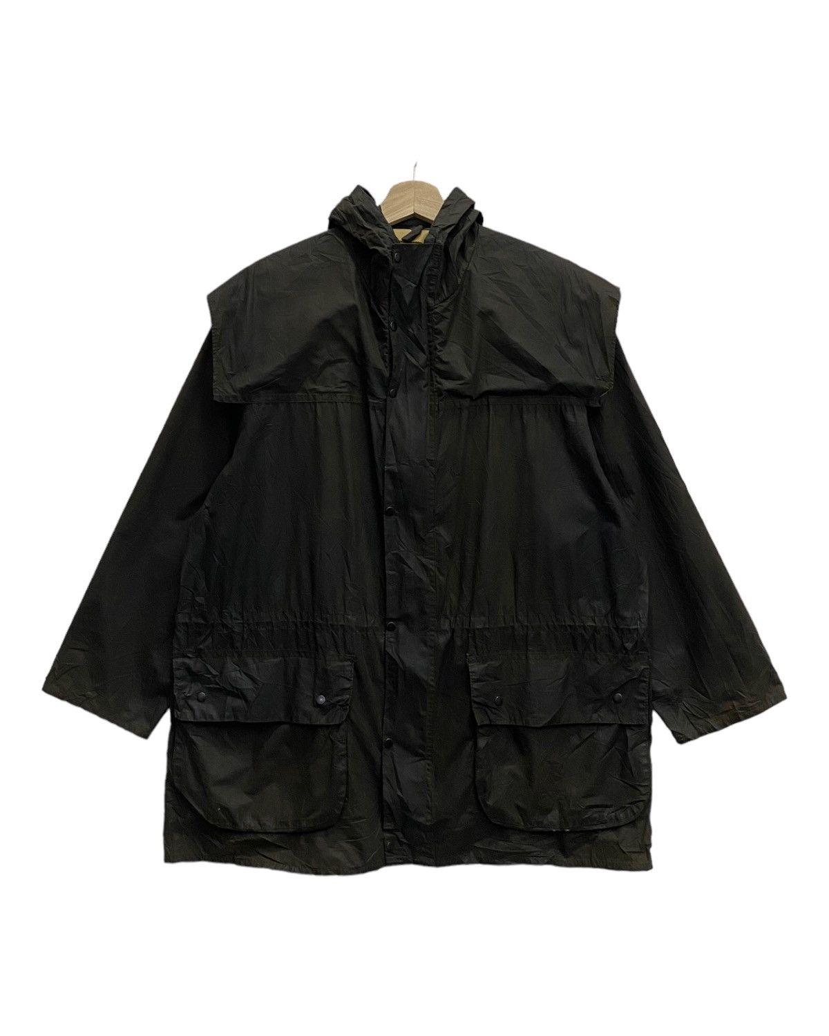 Barbour × Kiko Kostadinov × Vintage 🔥VINTAGE BARBOUR DURHAM WAXED DISTRESSED PARKA JACKET Size US L / EU 52-54 / 3 - 2 Thumbnail