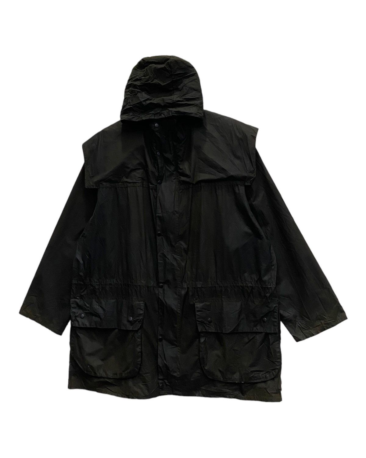 Barbour × Kiko Kostadinov × Vintage 🔥VINTAGE BARBOUR DURHAM WAXED DISTRESSED PARKA JACKET Size US L / EU 52-54 / 3 - 8 Thumbnail