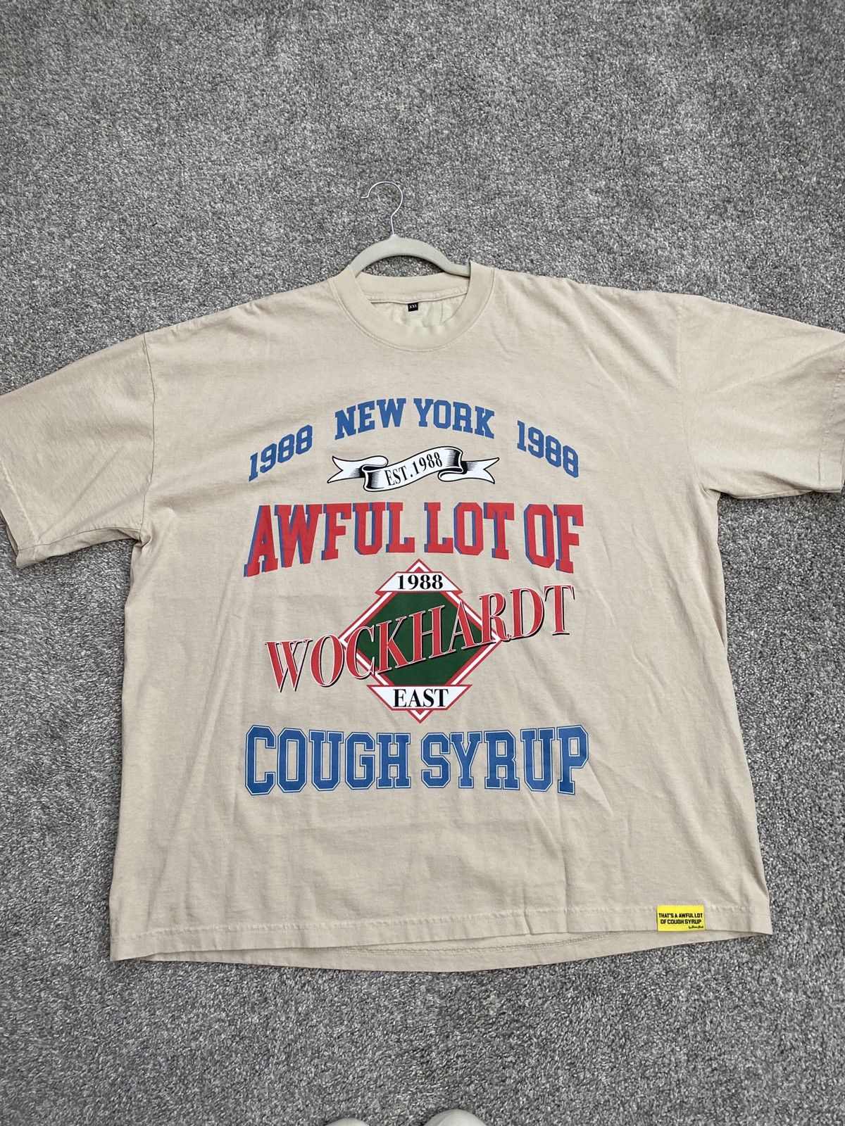 Image of Designer Desto Dubb 'awful Lotta Cough Syrup' in Brown Tan, Men's (Size 2XL)