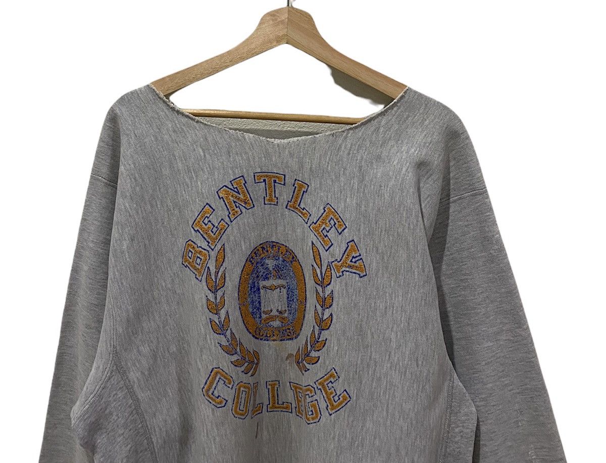 Champion VTG CHAMPION BENTLEY COLLEGE DISTRESS CUT CROPPED SWEATSHIRT Size US M / EU 48-50 / 2 - 3 Thumbnail