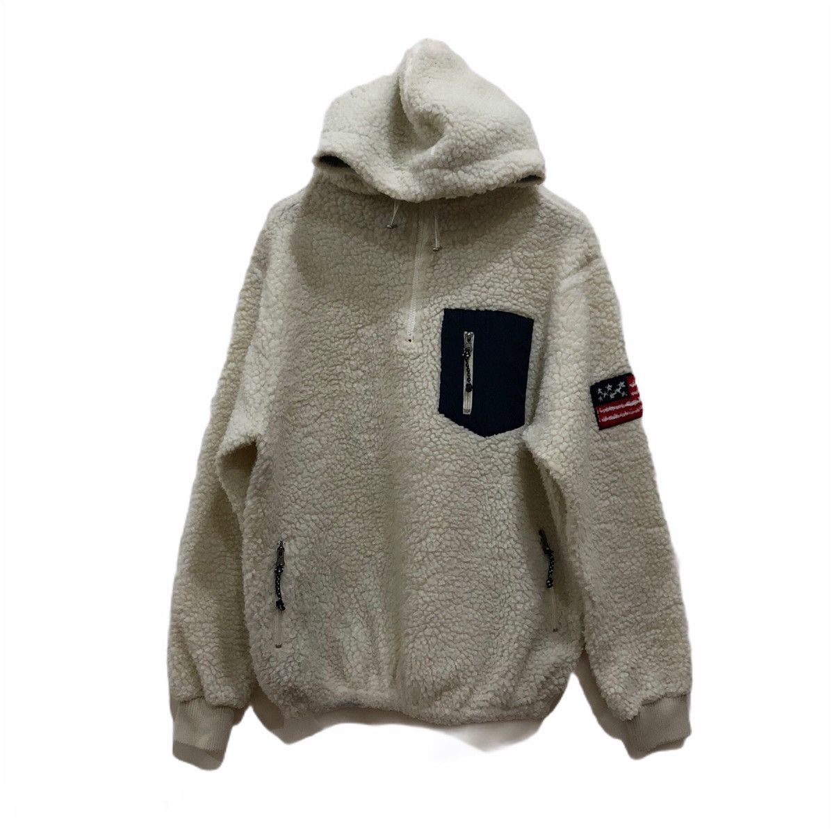 Japanese Brand Sherpa Fleece HOTPING USA Flag Size US M / EU 48-50 / 2 - 1 Thumbnail