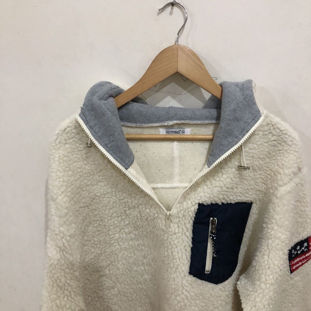 Japanese Brand Sherpa Fleece HOTPING USA Flag Size US M / EU 48-50 / 2 - 8 Thumbnail