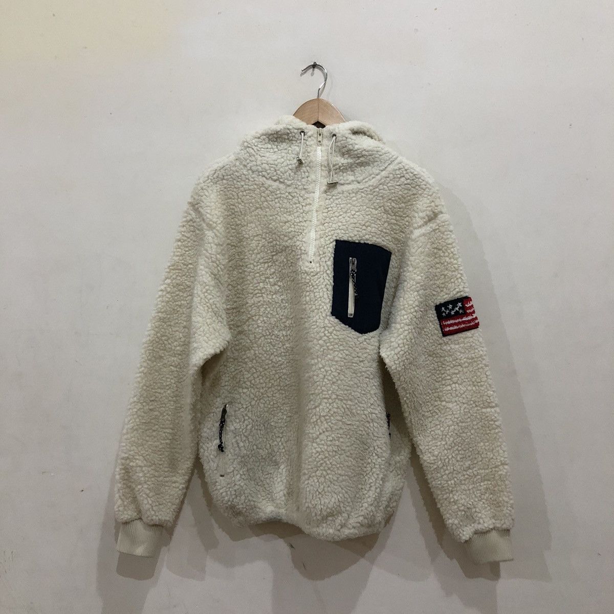 Japanese Brand Sherpa Fleece HOTPING USA Flag Size US M / EU 48-50 / 2 - 7 Thumbnail
