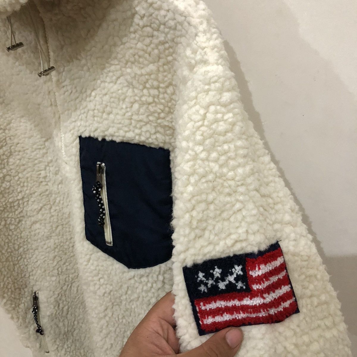 Japanese Brand Sherpa Fleece HOTPING USA Flag Size US M / EU 48-50 / 2 - 5 Thumbnail