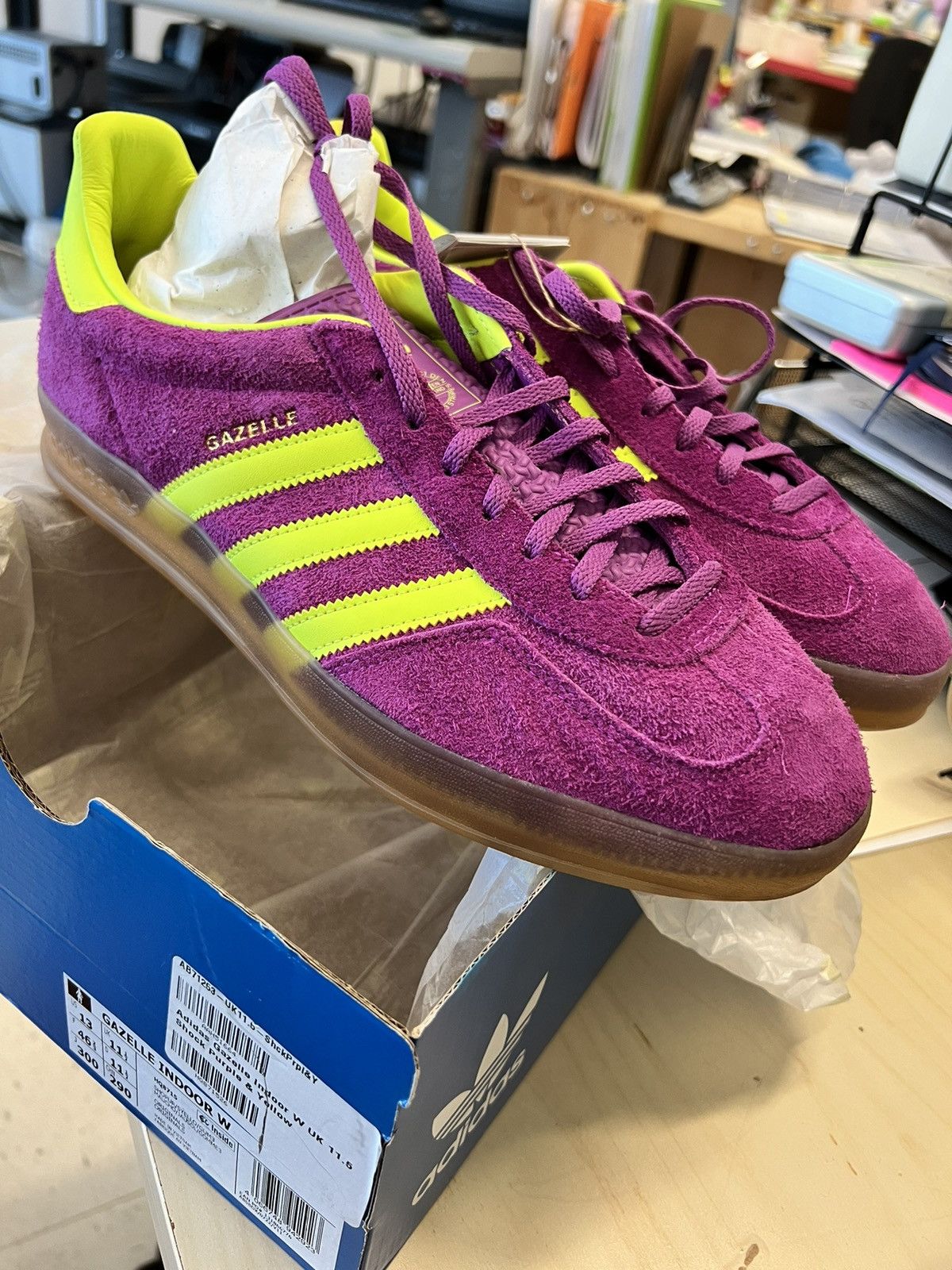 Adidas Adidas Gazelle Shock Purple & Yellow European Release | Grailed
