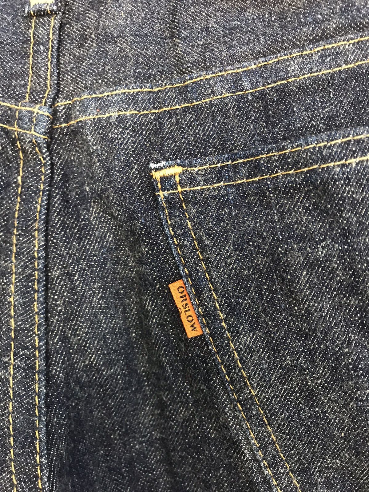 Japanese Brand OrSlow Indigo Denim Jeans Orange Tab Rare Design Size 28" / US 6 / IT 42 - 9 Thumbnail