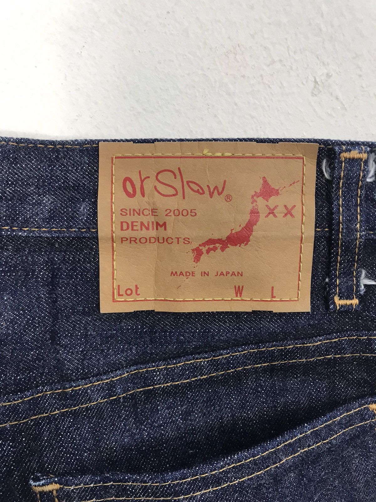 Japanese Brand OrSlow Indigo Denim Jeans Orange Tab Rare Design Size 28" / US 6 / IT 42 - 10 Thumbnail
