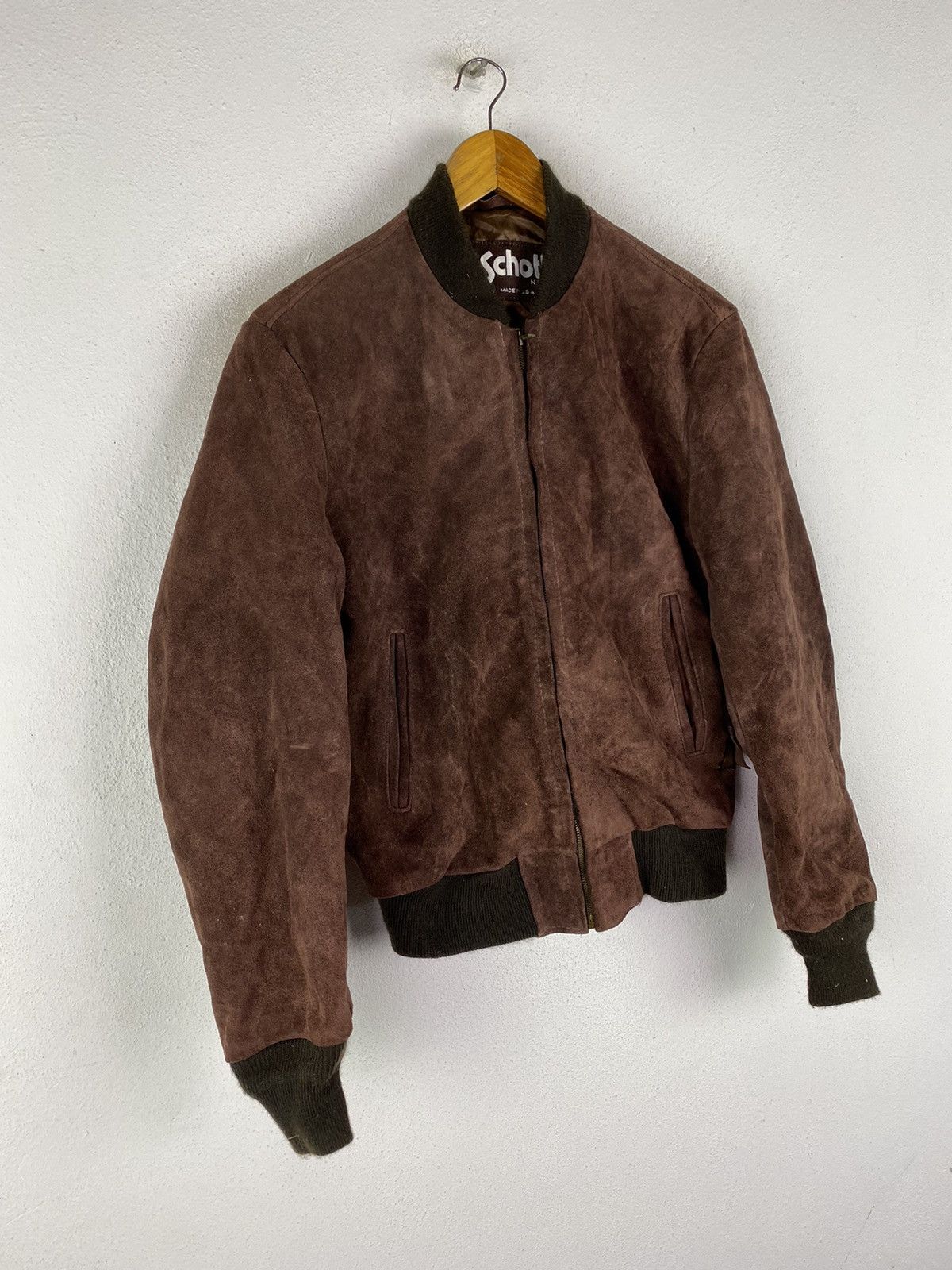Schott × Vintage DHL SCHOTT VINTAGE SUEDE BOMBER JACKET MADE IN USA Size US S / EU 44-46 / 1 - 3 Thumbnail