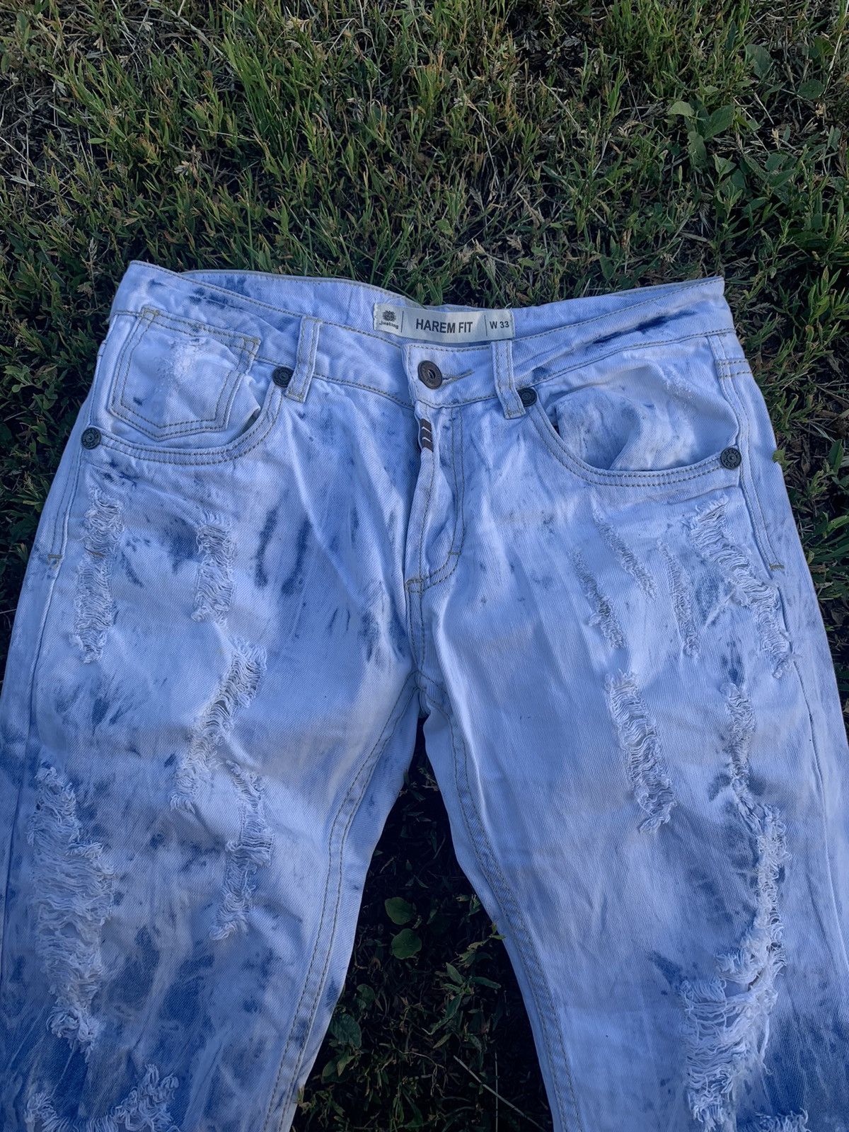 Vintage Vintage Y2K Japanese ripped jeans distressed opium size 33 Size US 33 - 2 Thumbnail