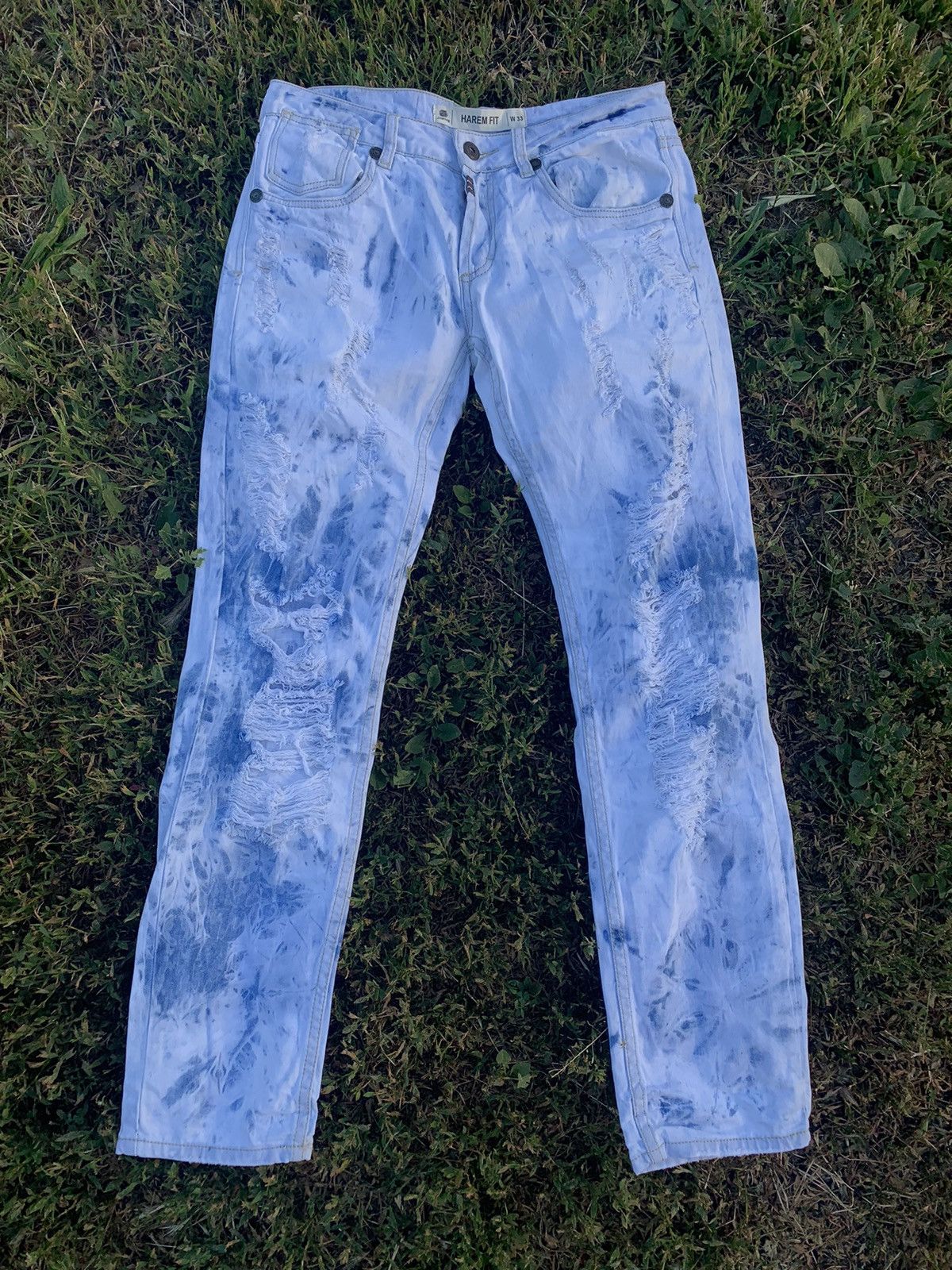 Vintage Vintage Y2K Japanese ripped jeans distressed opium size 33 Size US 33 - 1 Thumbnail