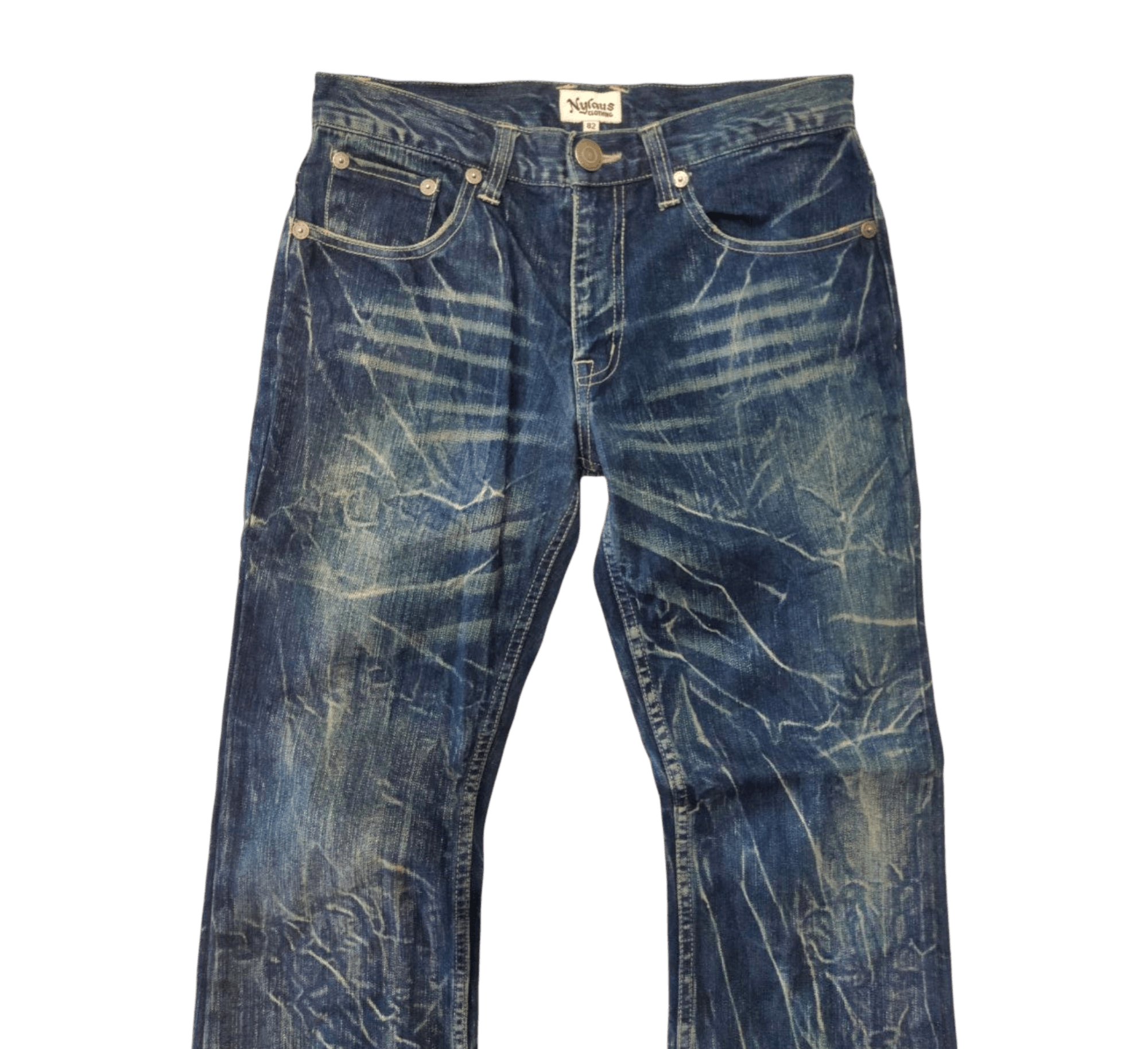 Japanese Brand Japanese Nylaus Clothing Distressed Style Jeans Size US 32 / EU 48 - 2 Thumbnail