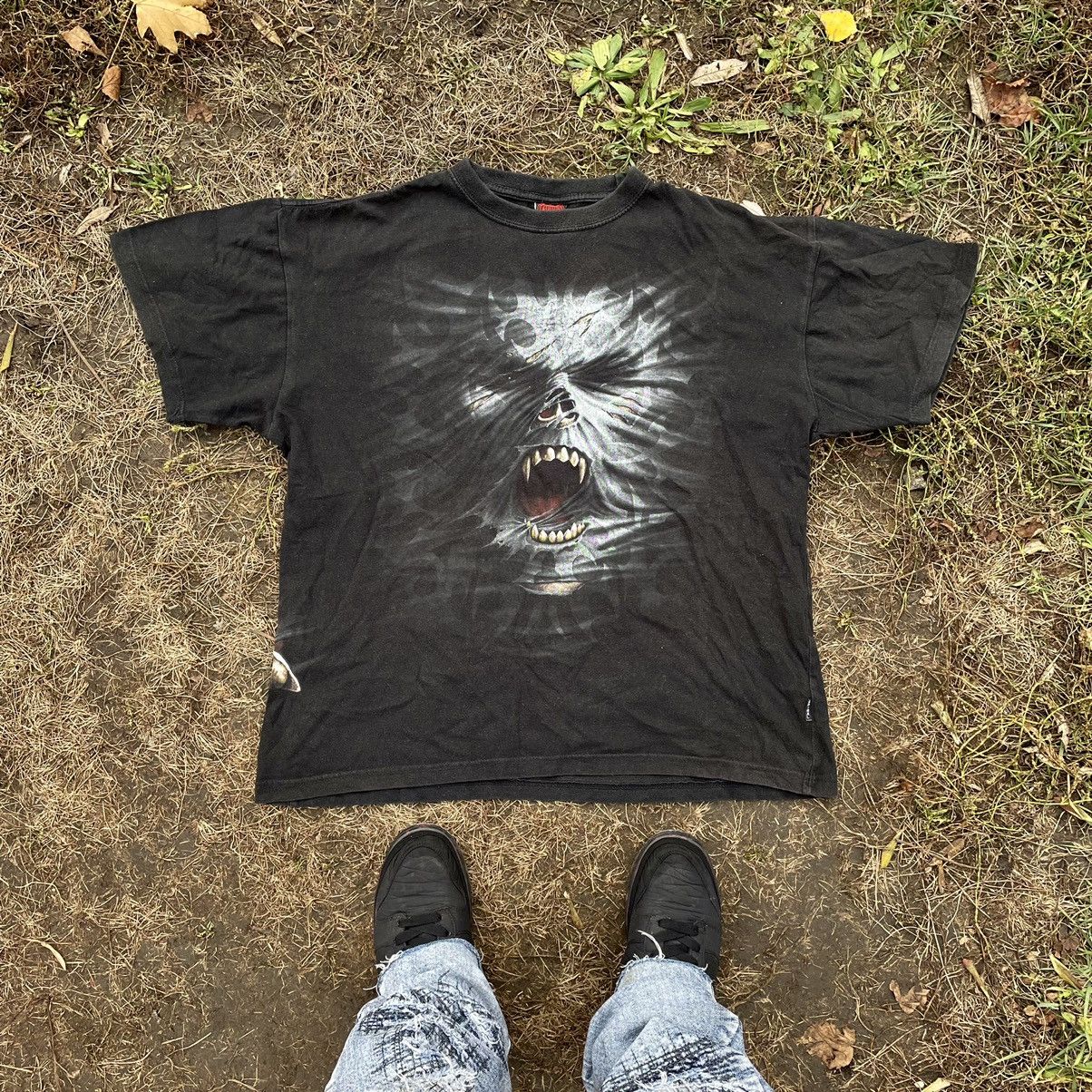 Vintage Y2K Skulls Dead Face Horror Tee Rock Streetwear