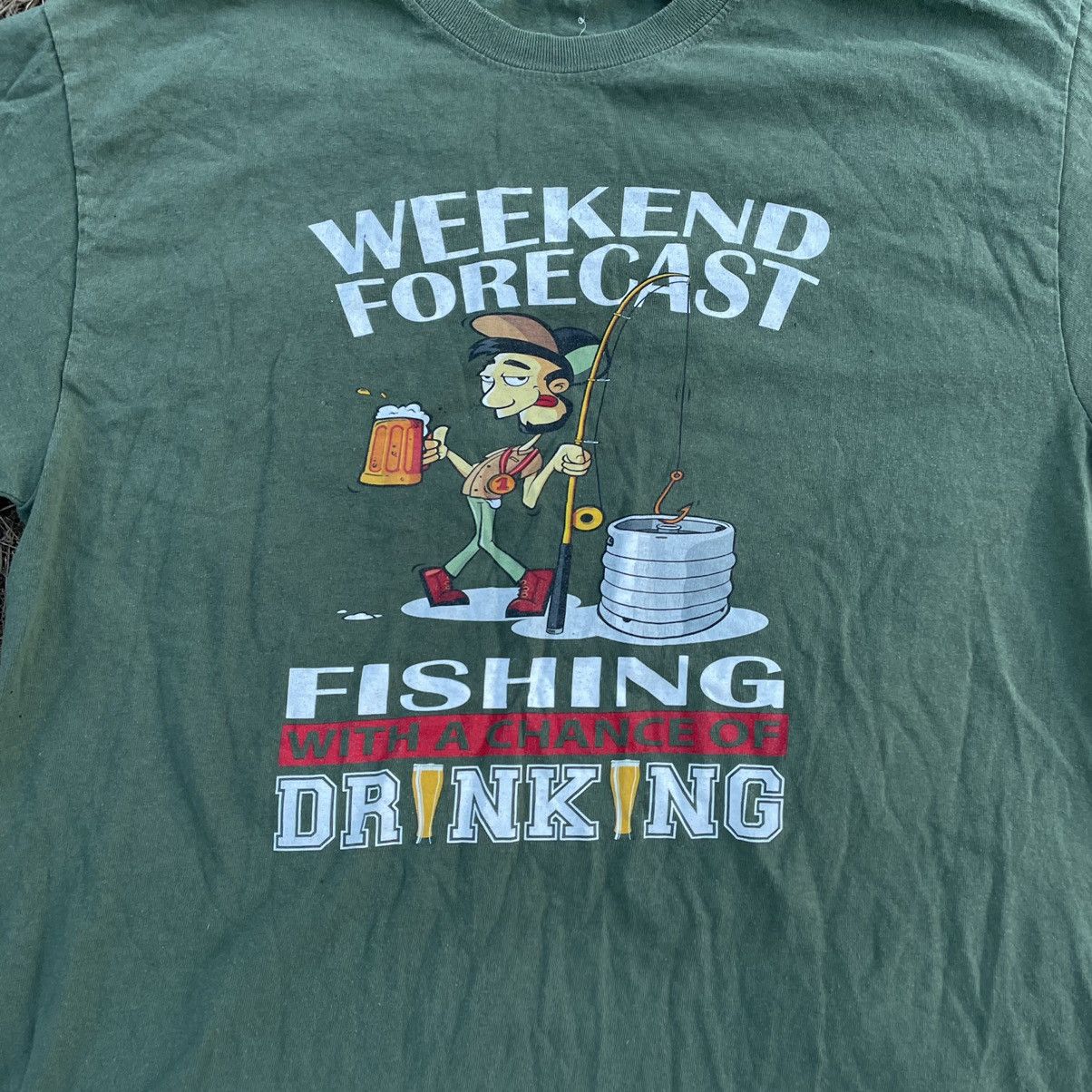 Vintage Vintage Y2K Sun Faded Fishing Graphic Tee Americana Baggy L Size US L / EU 52-54 / 3 - 2 Thumbnail
