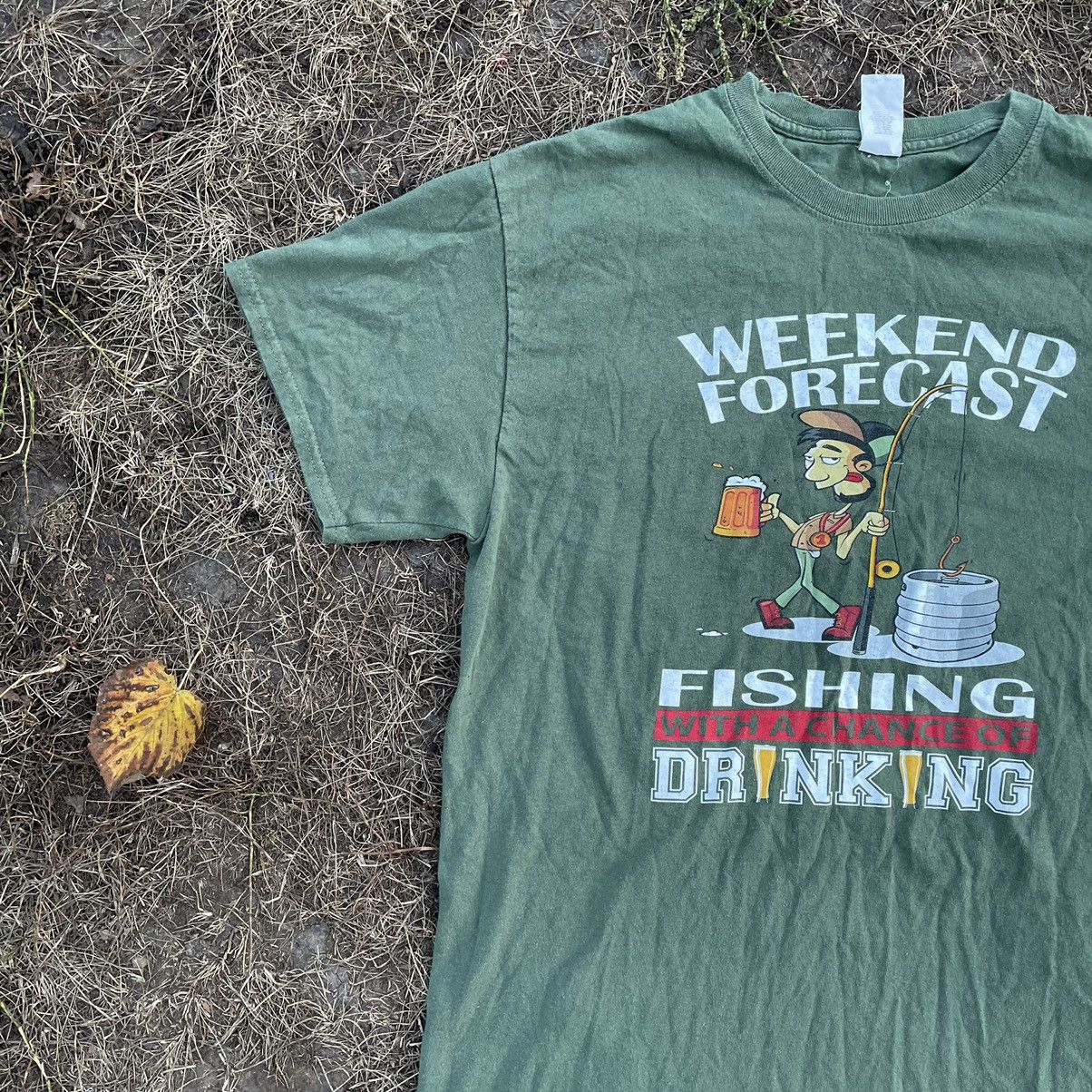 Vintage Vintage Y2K Sun Faded Fishing Graphic Tee Americana Baggy L Size US L / EU 52-54 / 3 - 4 Thumbnail