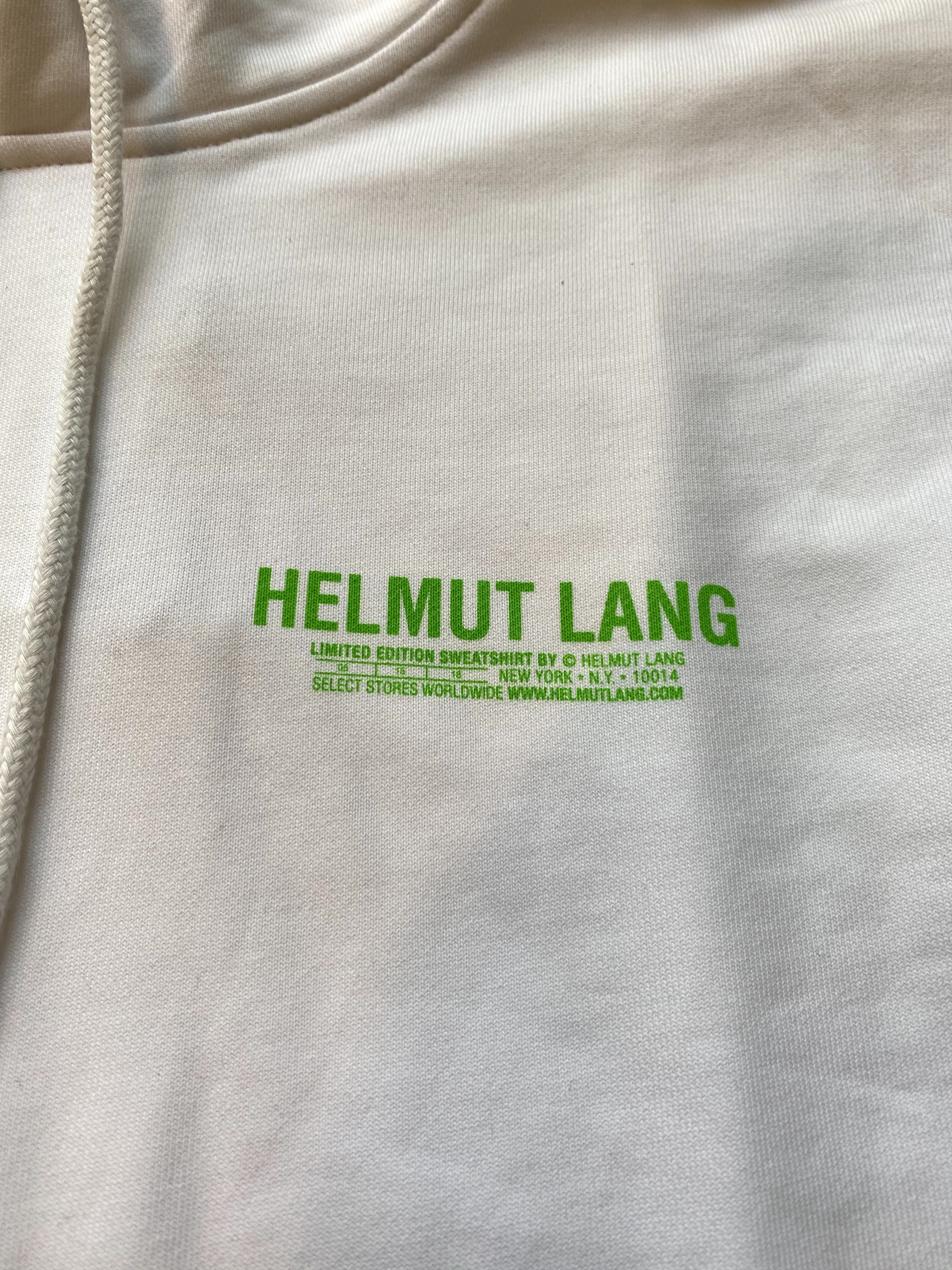 Helmut Lang ⚡️QUICK SALE⚡️ Helmut Lang Green Logo White Hoodie Size US XS / EU 42 / 0 - 3 Thumbnail