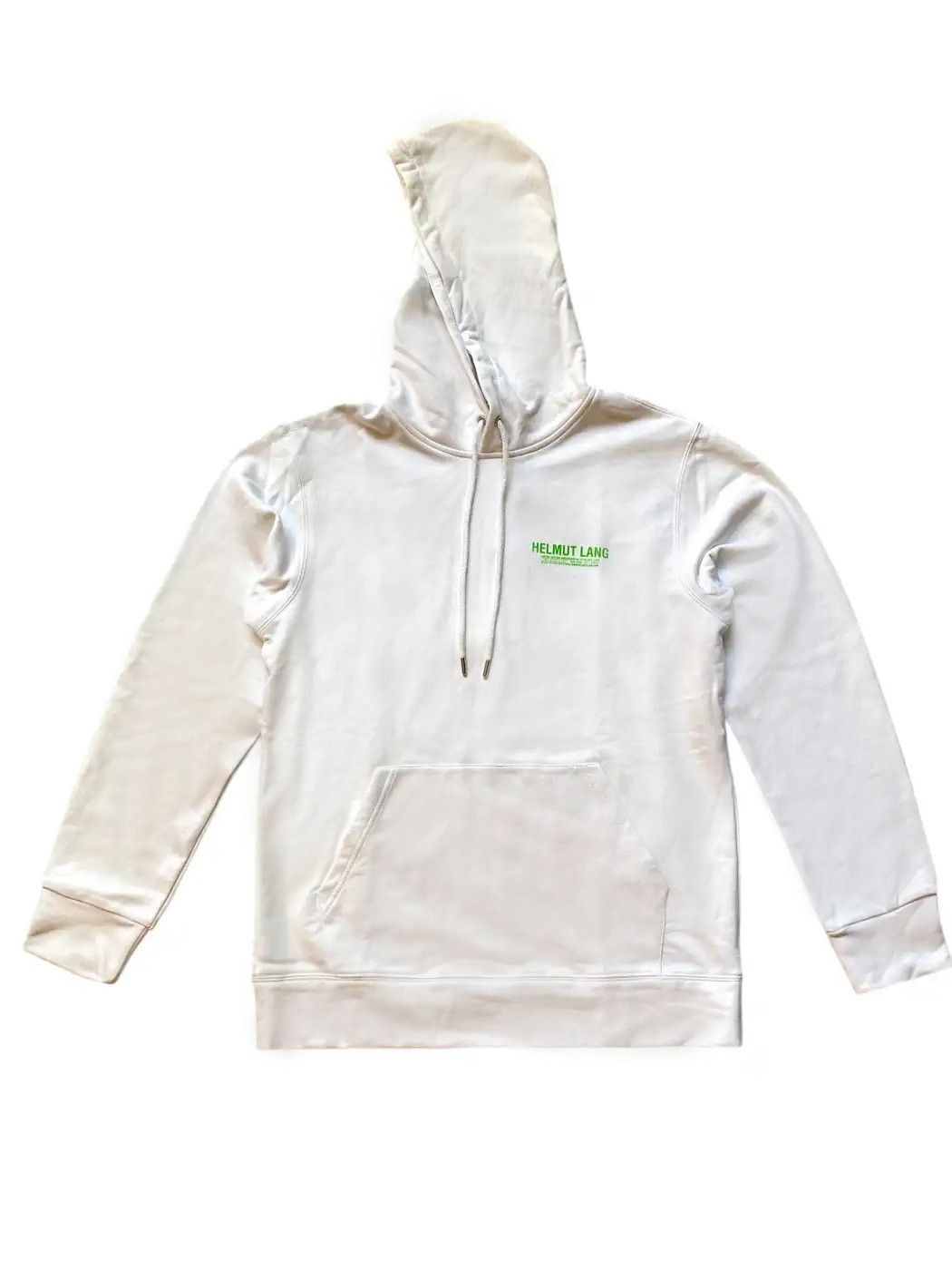 Helmut Lang ⚡️QUICK SALE⚡️ Helmut Lang Green Logo White Hoodie Size US XS / EU 42 / 0 - 1 Thumbnail
