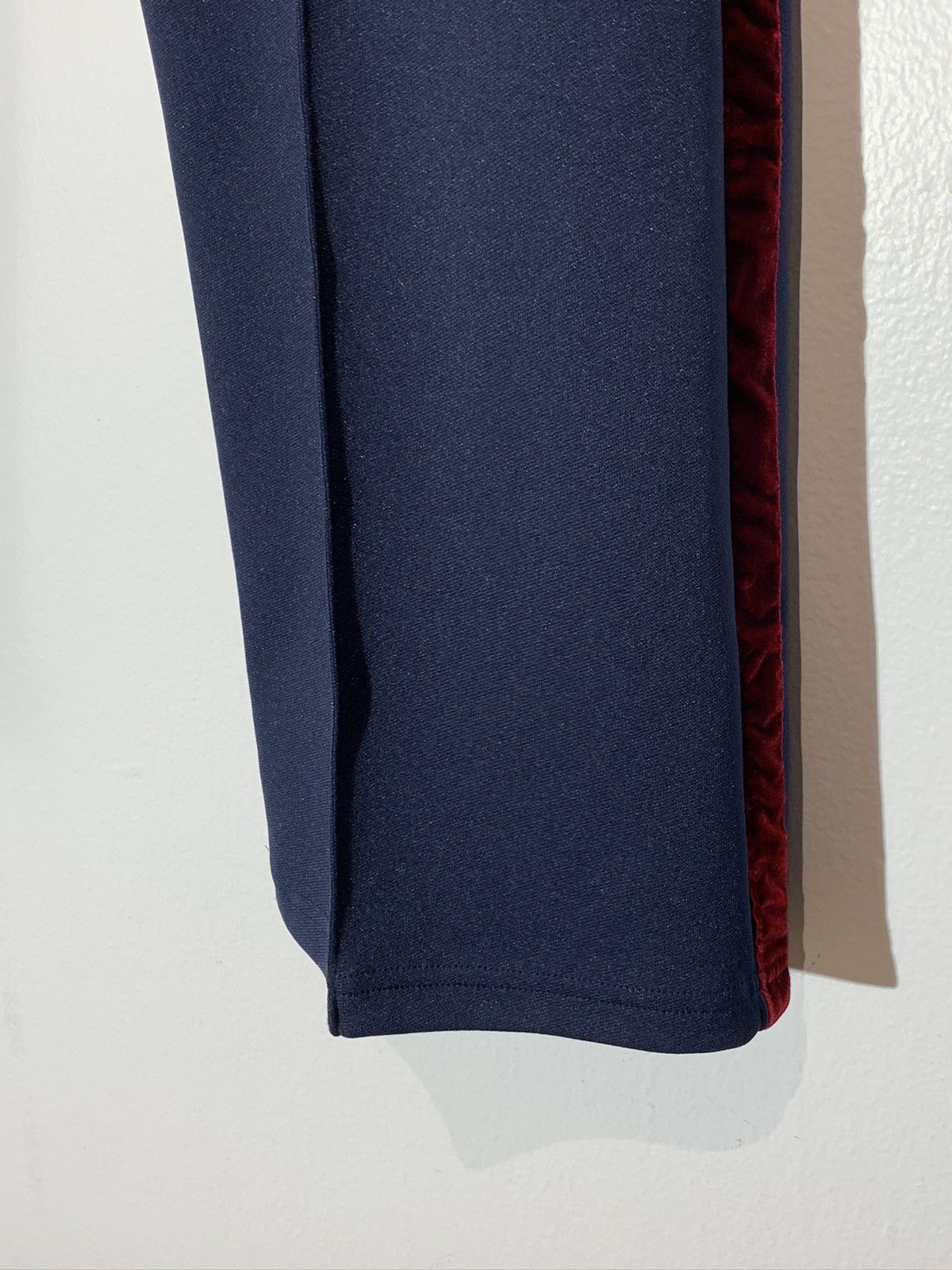 Needles Needles Navy Polyester Velvet Trim Long Track Pants Size US 32 / EU 48 - 4 Thumbnail