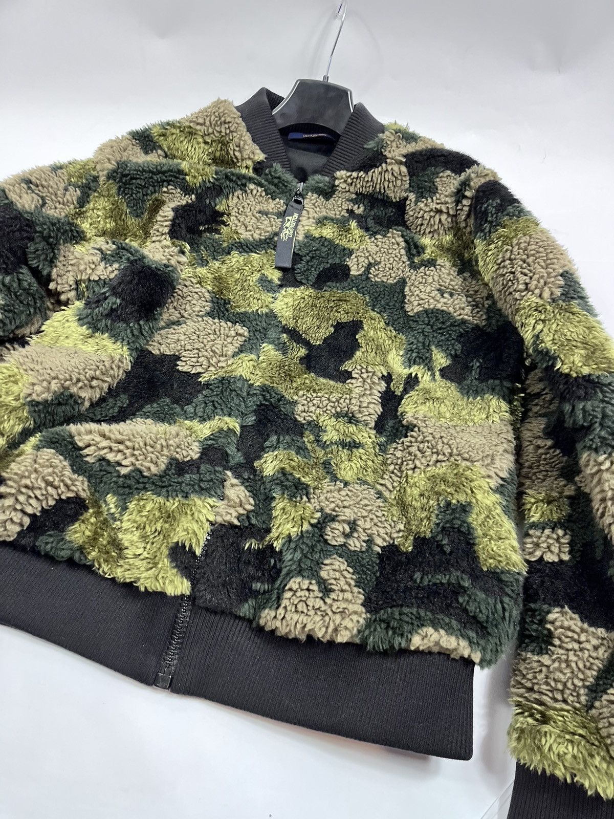 Louis Vuitton Virgil Abloh ✨ Camouflage Fleece Zip Bomber Jacket Size US XXL / EU 58 / 5 - 7 Thumbnail
