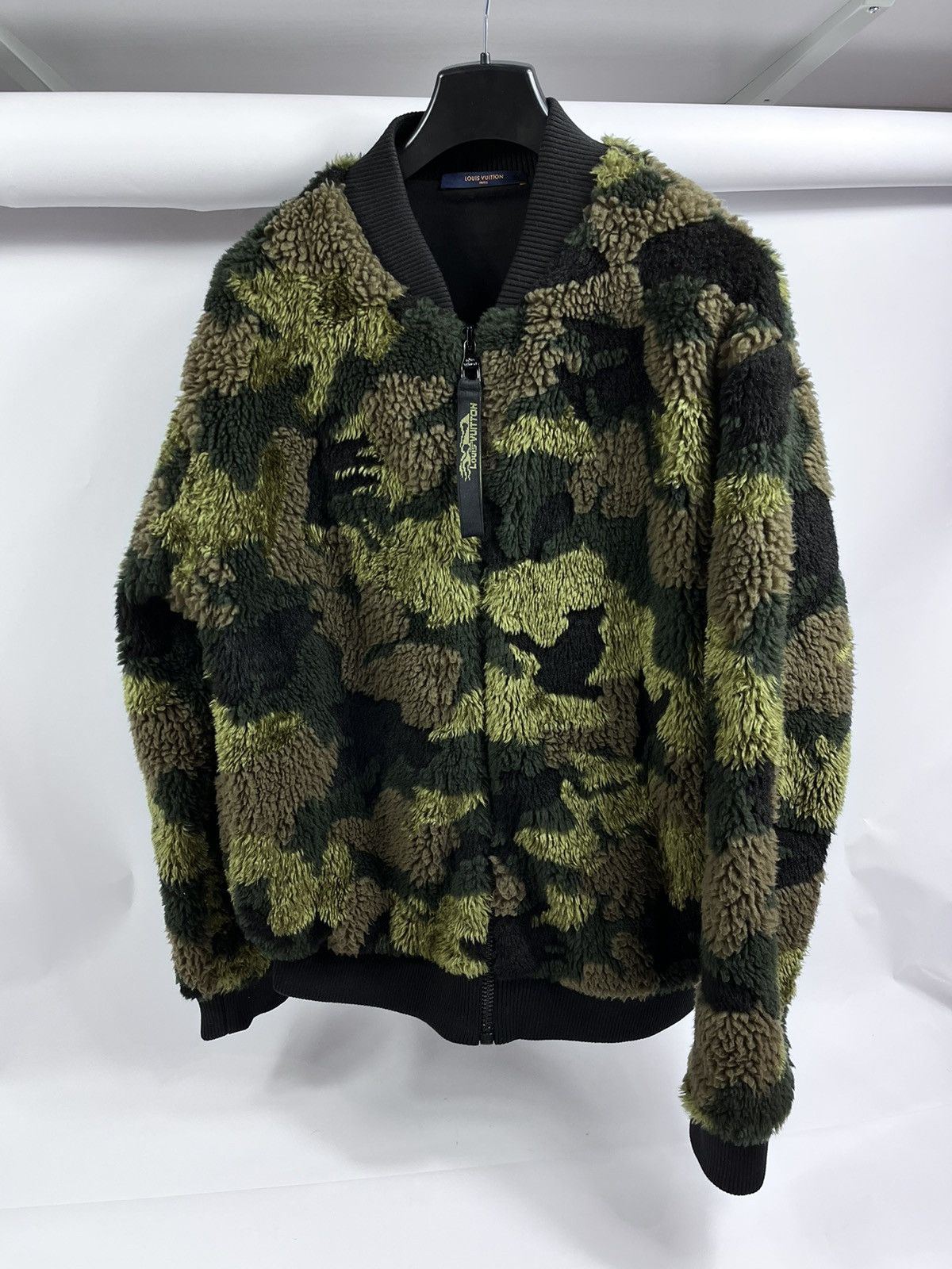 Virgil Abloh ✨ Camouflage Fleece Zip Bomber Jacket