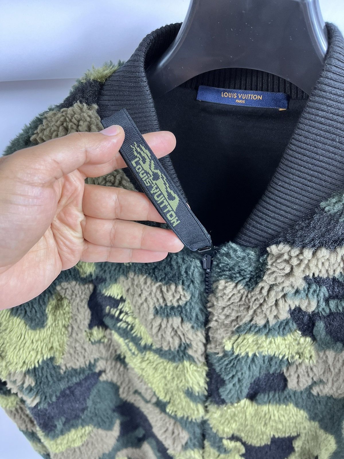 Louis Vuitton Virgil Abloh ✨ Camouflage Fleece Zip Bomber Jacket Size US XXL / EU 58 / 5 - 5 Thumbnail