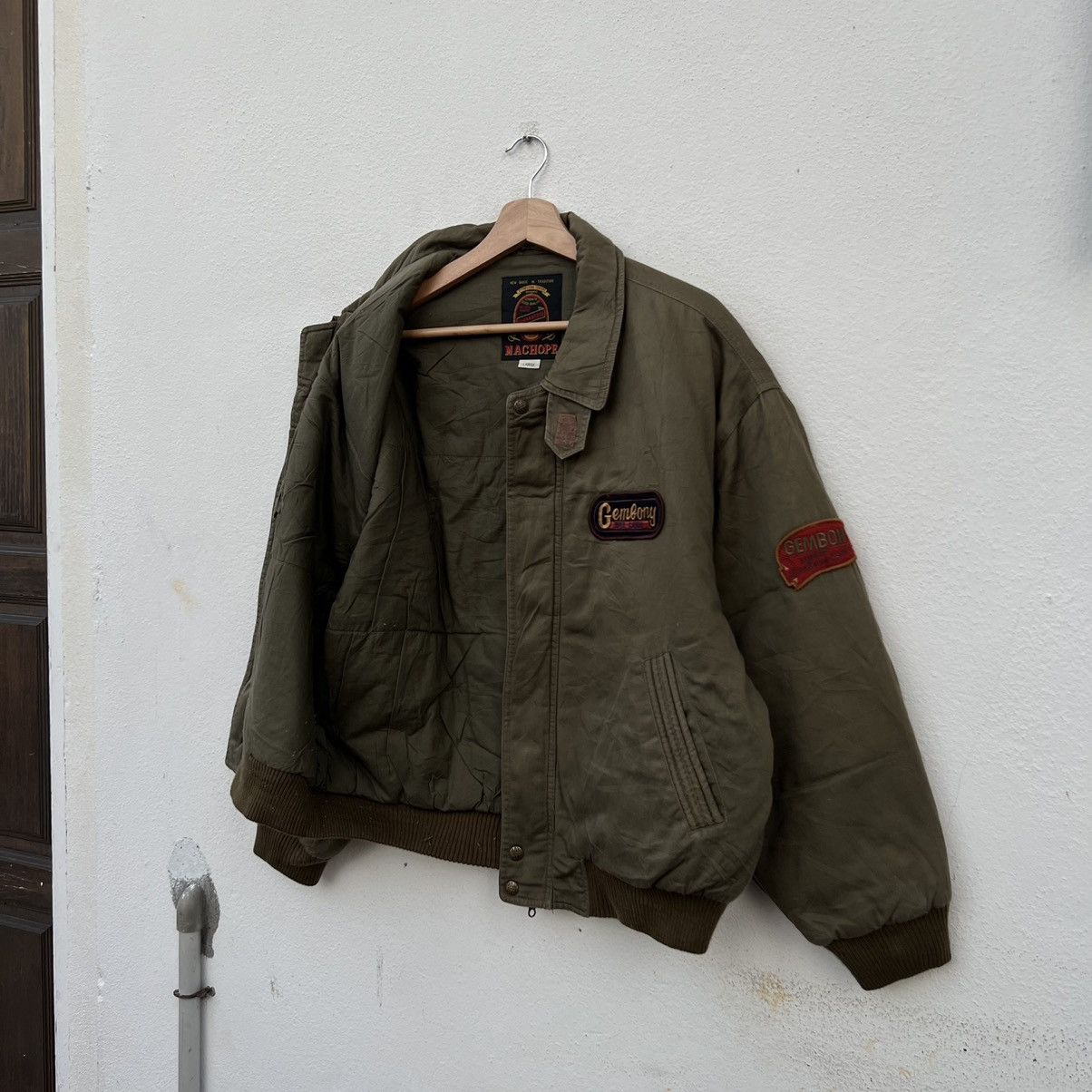 Japanese Brand VINTAGE MACHOPE BOMBER JACKET MILITARY COLLECTION DESIGN Size US L / EU 52-54 / 3 - 13 Thumbnail