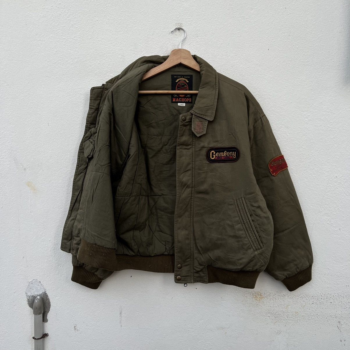 Japanese Brand VINTAGE MACHOPE BOMBER JACKET MILITARY COLLECTION DESIGN Size US L / EU 52-54 / 3 - 12 Thumbnail