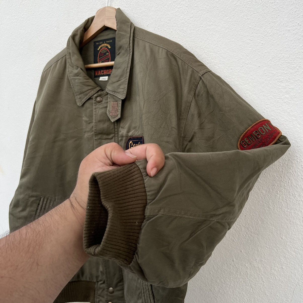 Japanese Brand VINTAGE MACHOPE BOMBER JACKET MILITARY COLLECTION DESIGN Size US L / EU 52-54 / 3 - 6 Thumbnail
