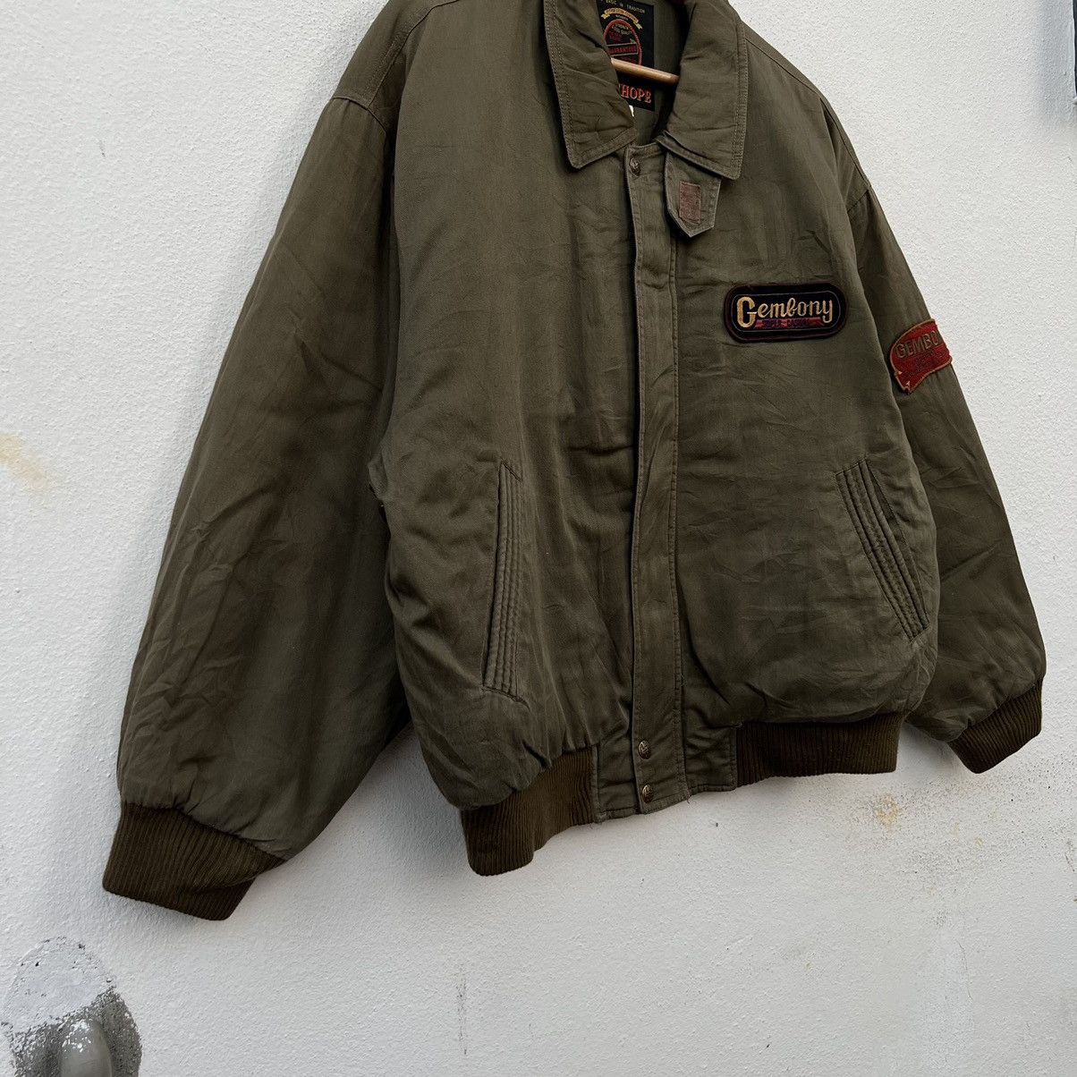 Japanese Brand VINTAGE MACHOPE BOMBER JACKET MILITARY COLLECTION DESIGN Size US L / EU 52-54 / 3 - 4 Thumbnail