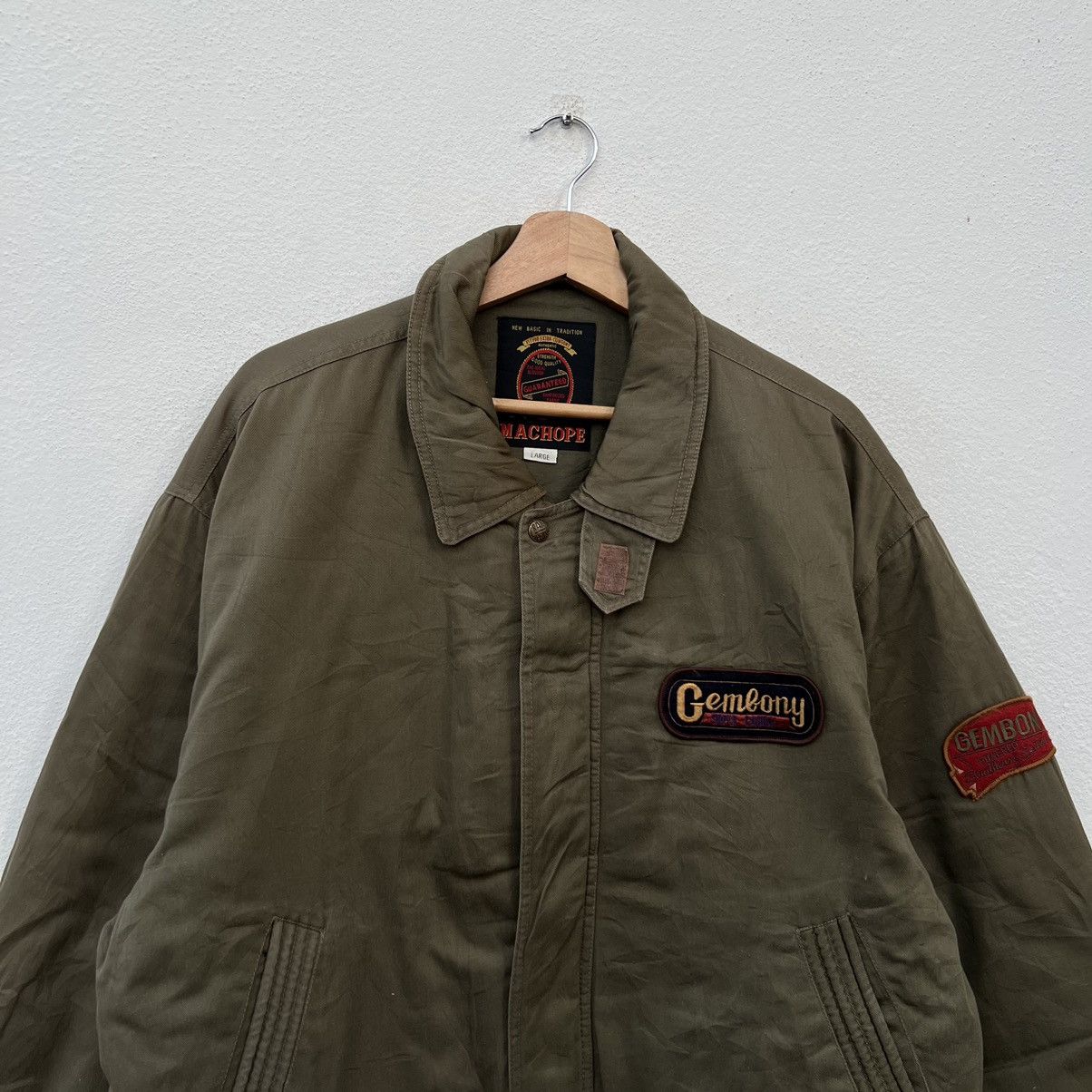 Japanese Brand VINTAGE MACHOPE BOMBER JACKET MILITARY COLLECTION DESIGN Size US L / EU 52-54 / 3 - 3 Thumbnail