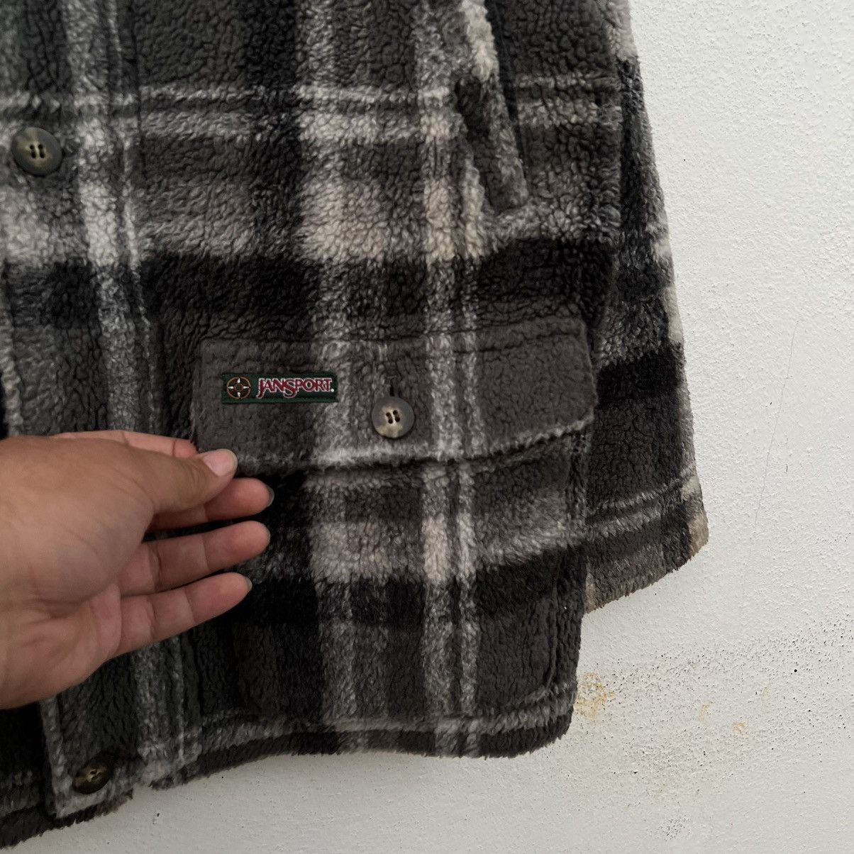 Japanese Brand VINTAGE JANSPORT FLEECE JACKET TARTAN DESIGN Size US M / EU 48-50 / 2 - 5 Thumbnail