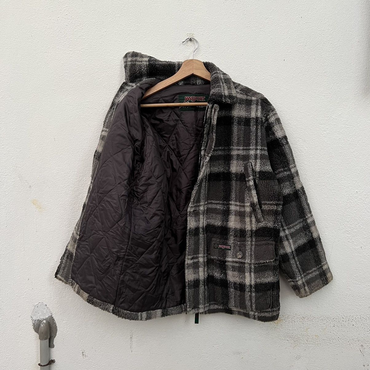 Japanese Brand VINTAGE JANSPORT FLEECE JACKET TARTAN DESIGN Size US M / EU 48-50 / 2 - 11 Thumbnail