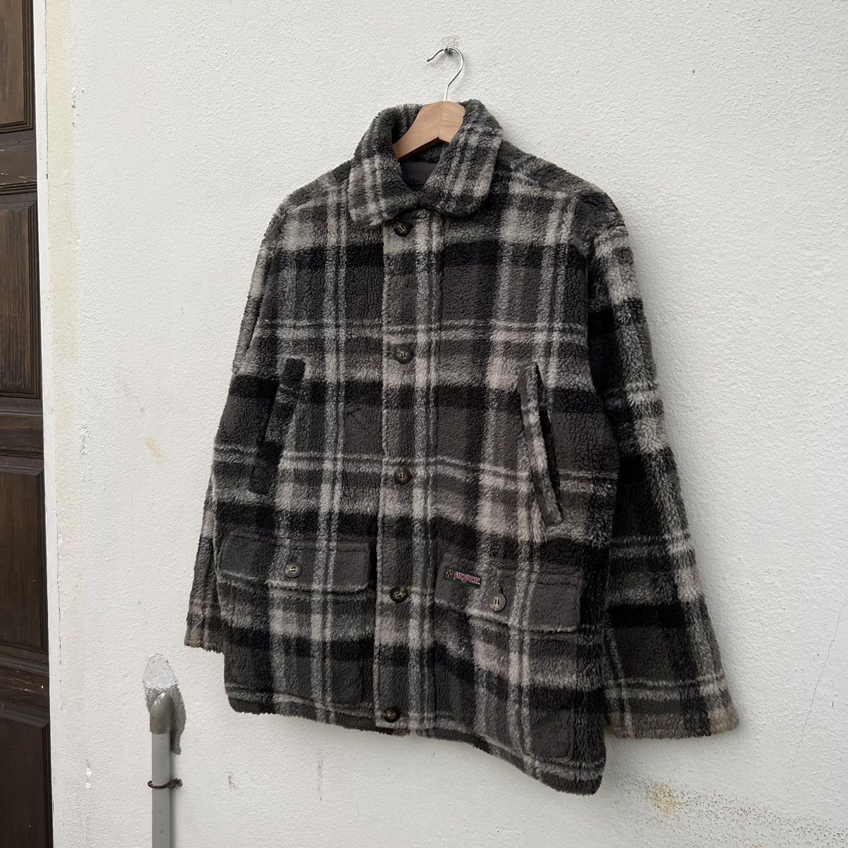 Japanese Brand VINTAGE JANSPORT FLEECE JACKET TARTAN DESIGN Size US M / EU 48-50 / 2 - 2 Thumbnail