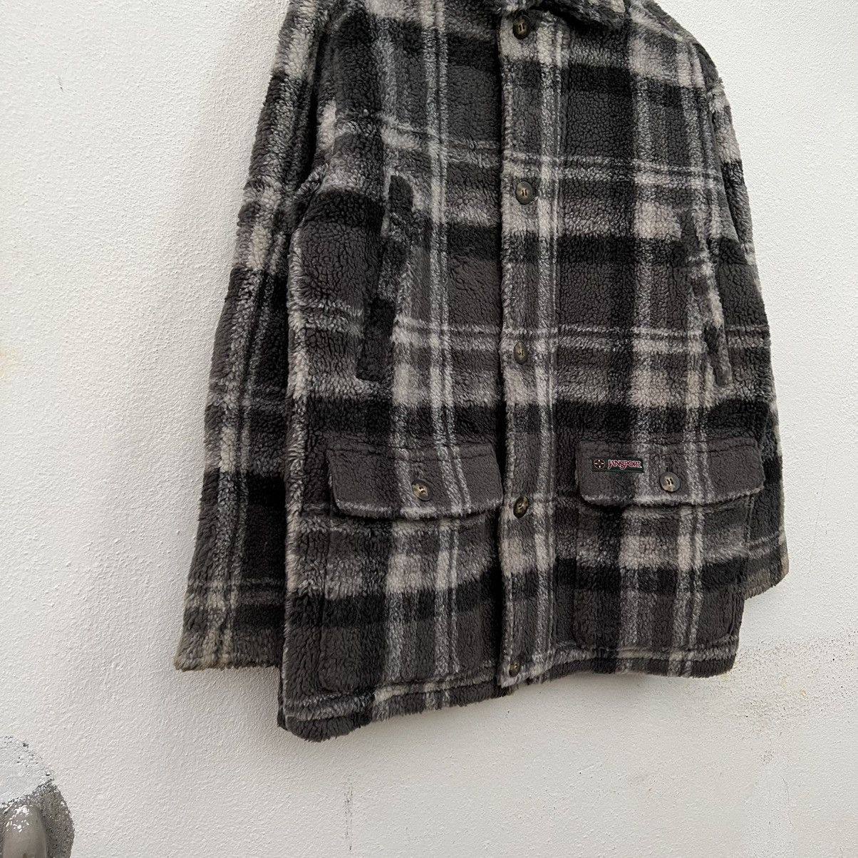 Japanese Brand VINTAGE JANSPORT FLEECE JACKET TARTAN DESIGN Size US M / EU 48-50 / 2 - 4 Thumbnail
