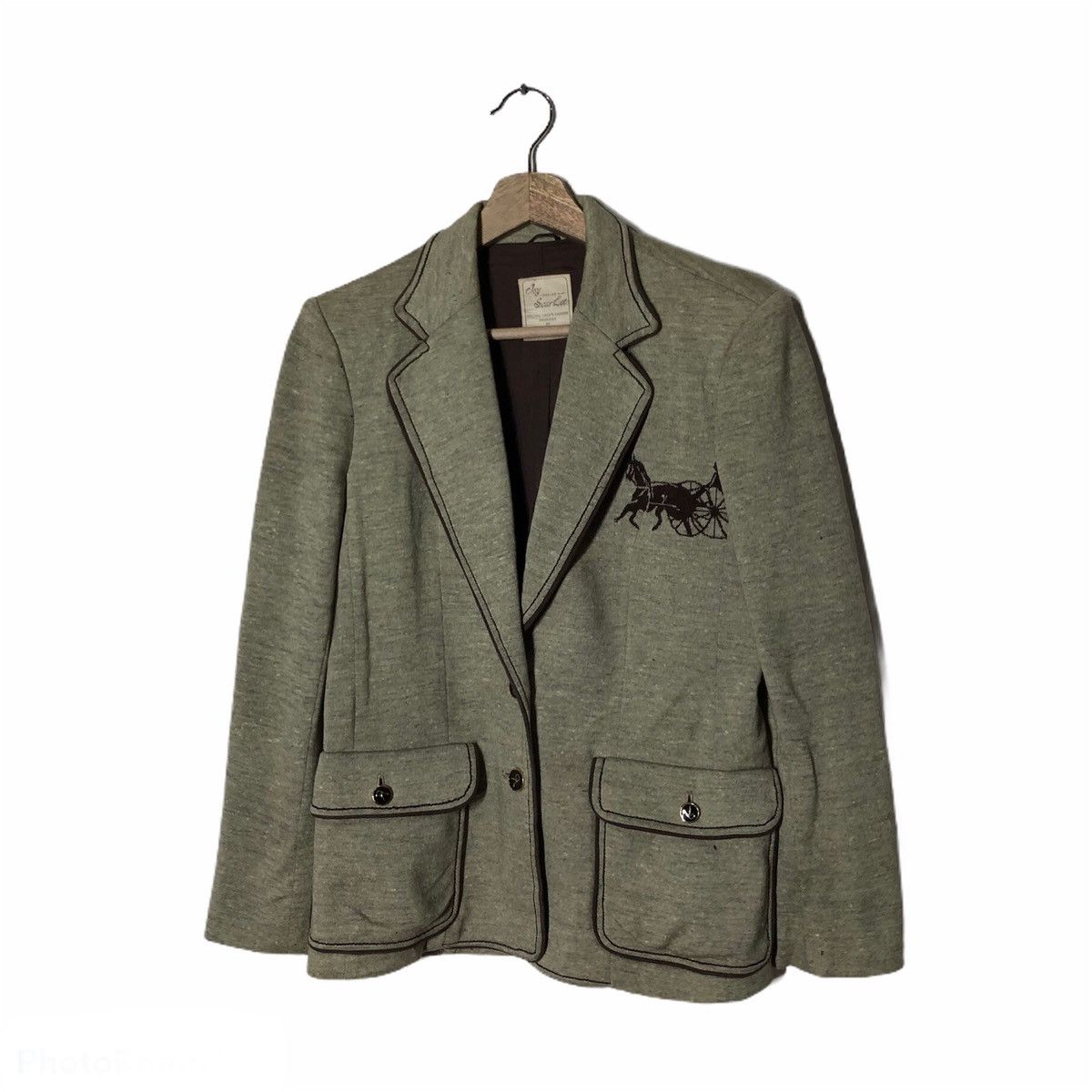 Japanese Brand JOY SCARLET FABRIC OF MADE IN JAPAN CASUAL JACKET Size US S / EU 44-46 / 1 - 1 Thumbnail
