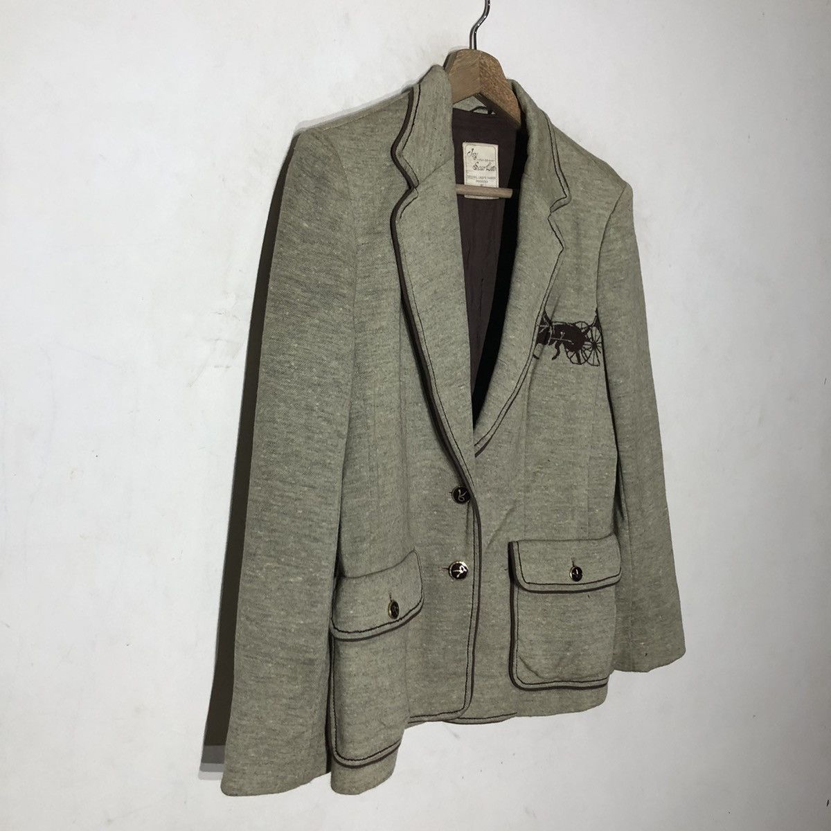 Japanese Brand JOY SCARLET FABRIC OF MADE IN JAPAN CASUAL JACKET Size US S / EU 44-46 / 1 - 7 Thumbnail