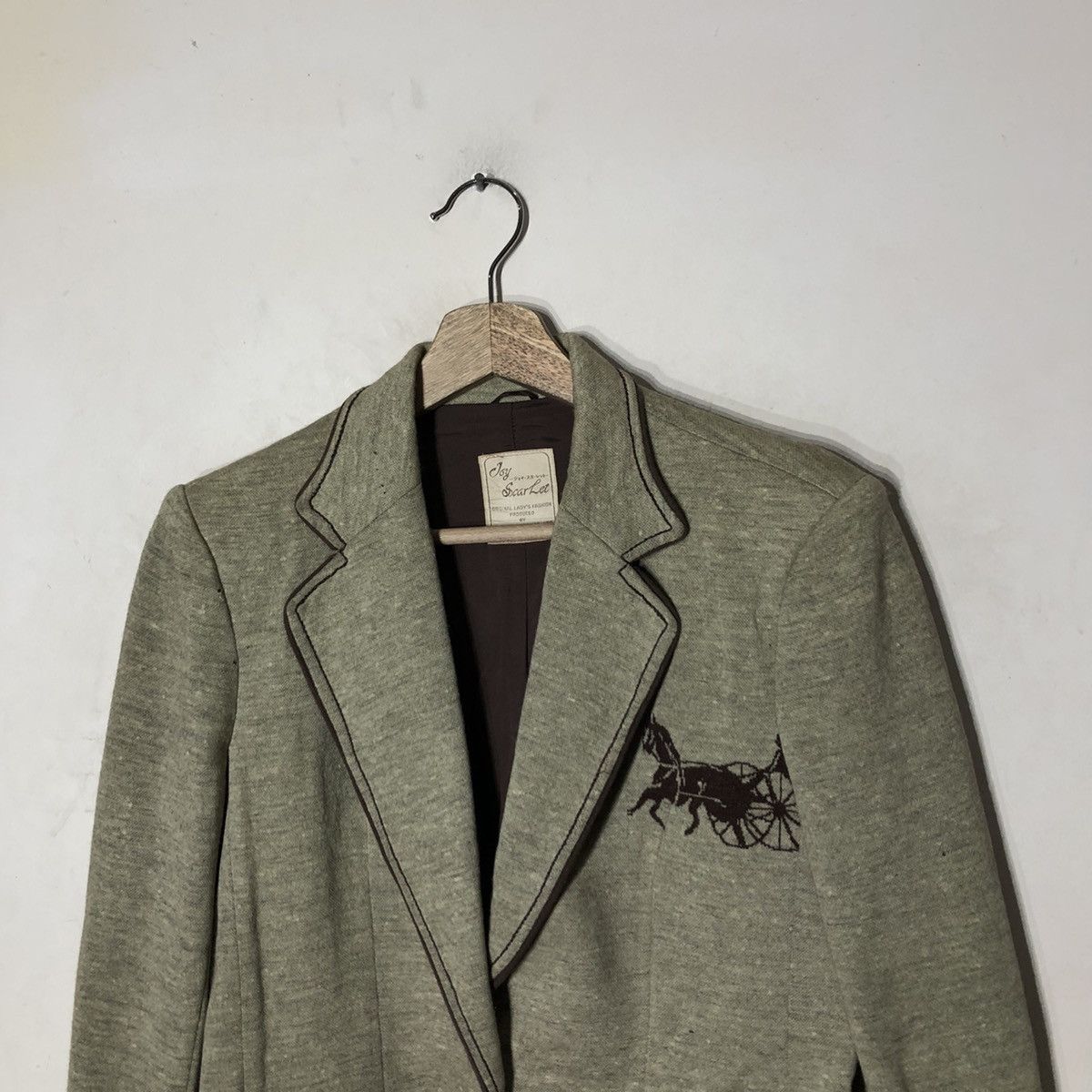 Japanese Brand JOY SCARLET FABRIC OF MADE IN JAPAN CASUAL JACKET Size US S / EU 44-46 / 1 - 3 Thumbnail