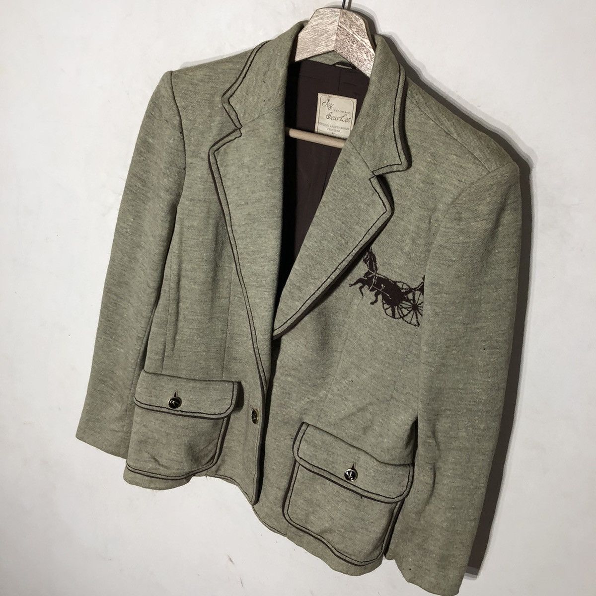 Japanese Brand JOY SCARLET FABRIC OF MADE IN JAPAN CASUAL JACKET Size US S / EU 44-46 / 1 - 4 Thumbnail