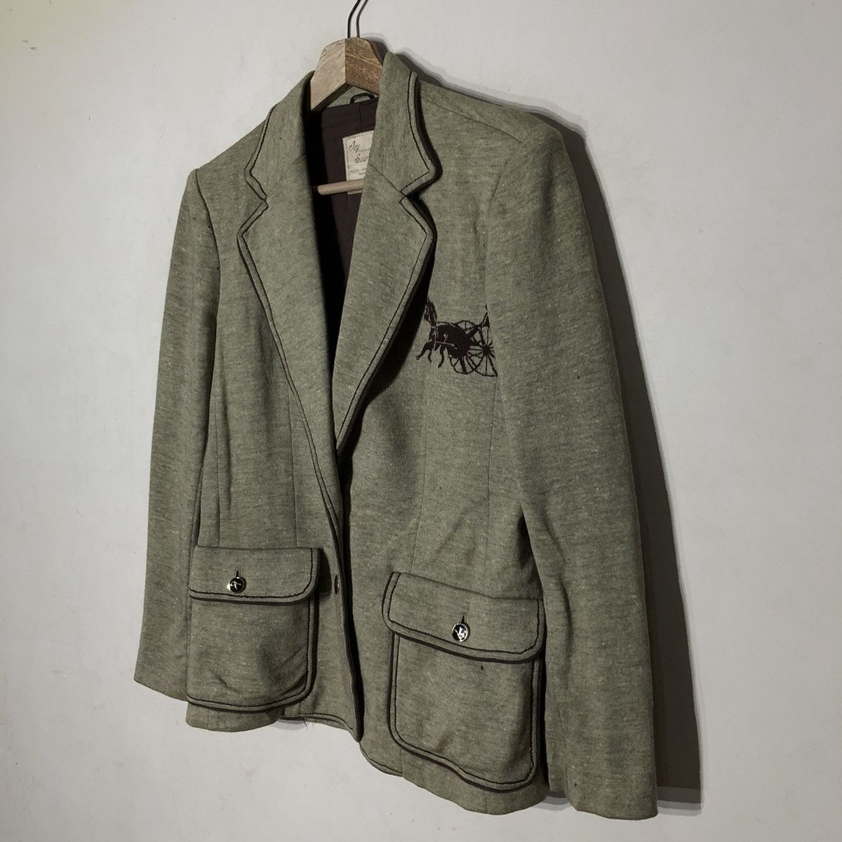 Japanese Brand JOY SCARLET FABRIC OF MADE IN JAPAN CASUAL JACKET Size US S / EU 44-46 / 1 - 2 Thumbnail