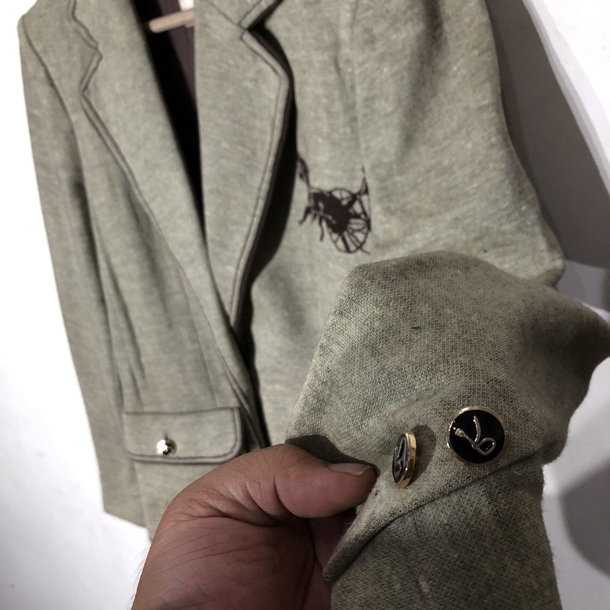 Japanese Brand JOY SCARLET FABRIC OF MADE IN JAPAN CASUAL JACKET Size US S / EU 44-46 / 1 - 5 Thumbnail