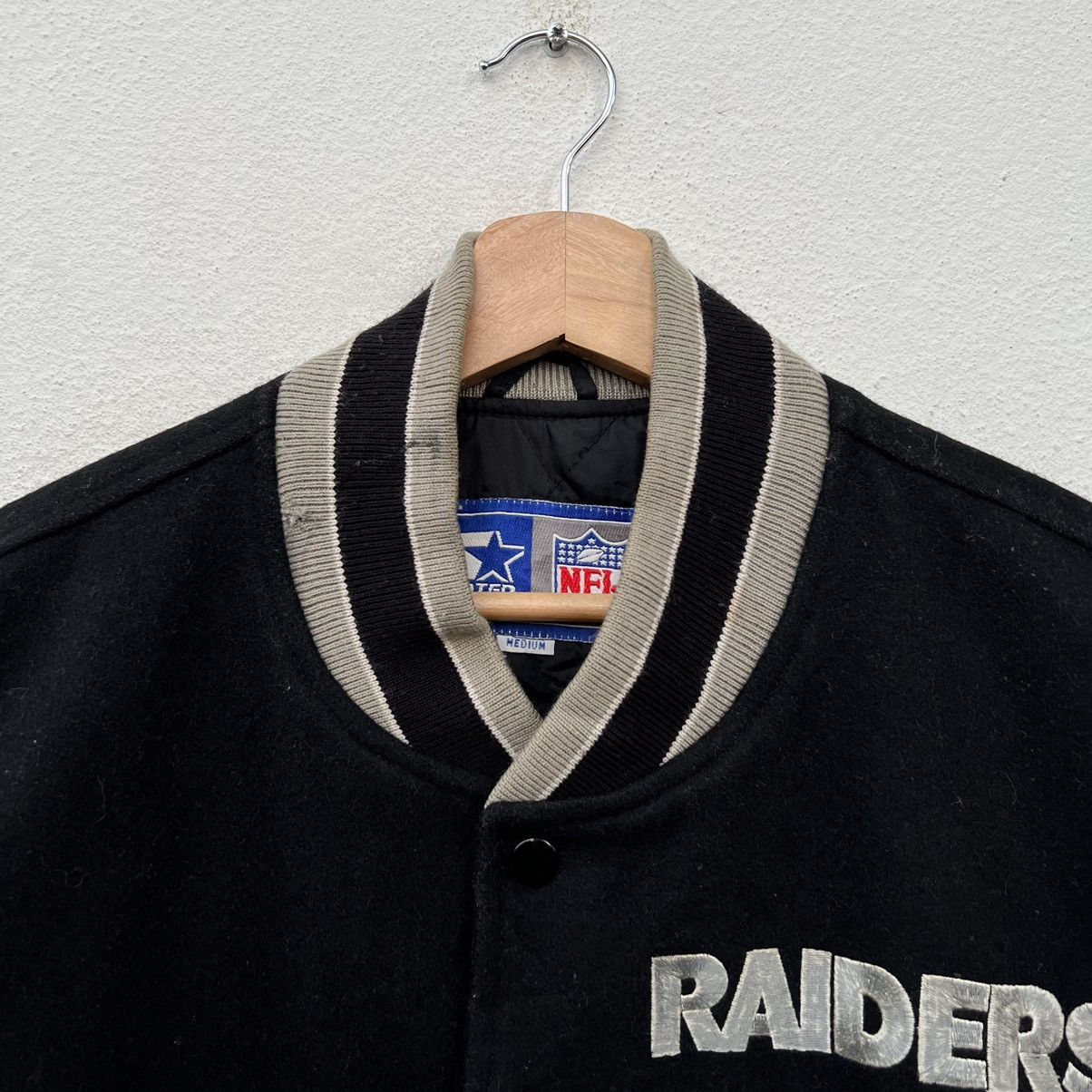 Leather VINTAGE VARSITY JACKET LEATHER HANDLING RAIDERS BIG LOGO Size US M / EU 48-50 / 2 - 6 Thumbnail