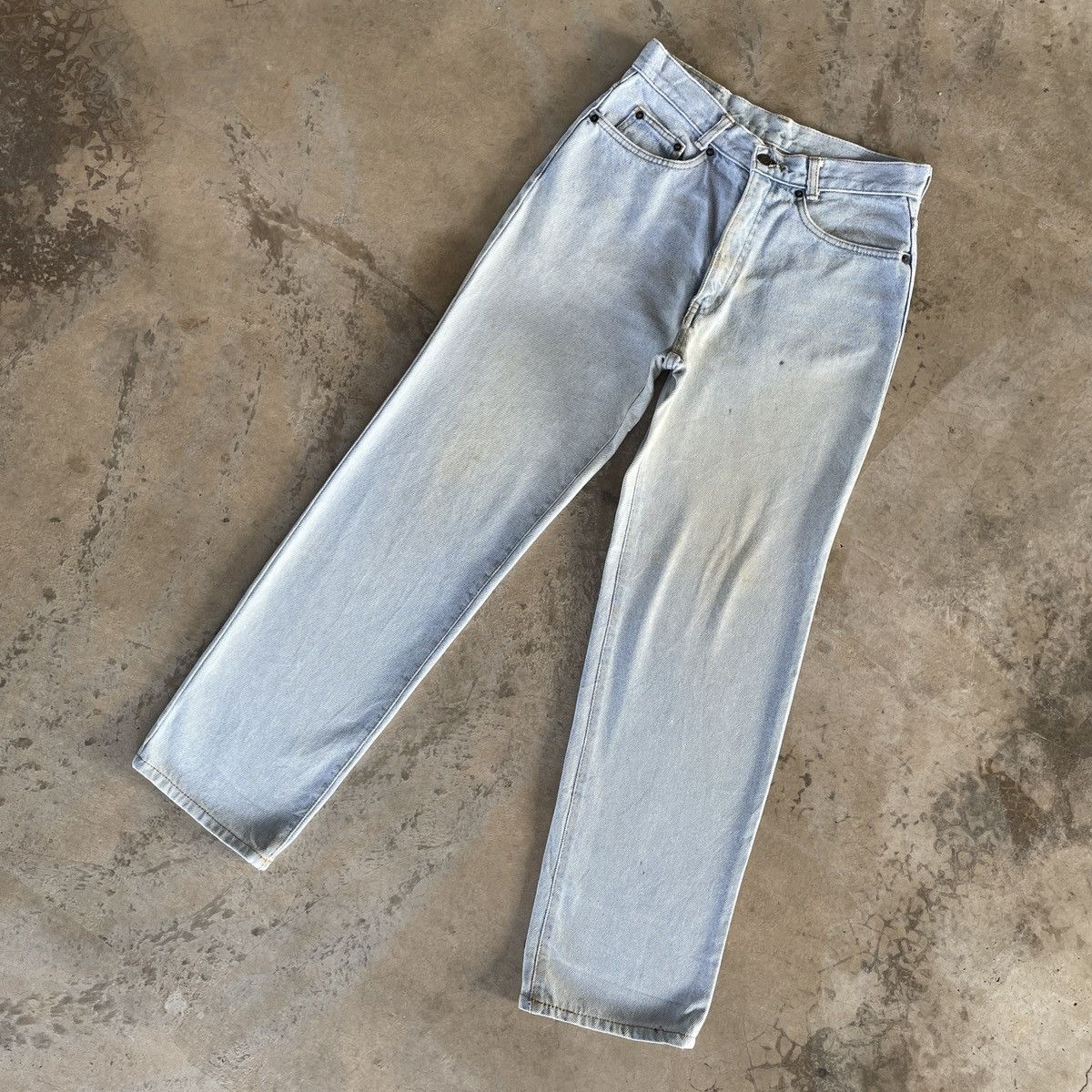Japanese Brand W28x29🔥 Vintage Japanese Light Wash Faded Denim Jeans Pants Size US 28 / EU 44 - 2 Thumbnail