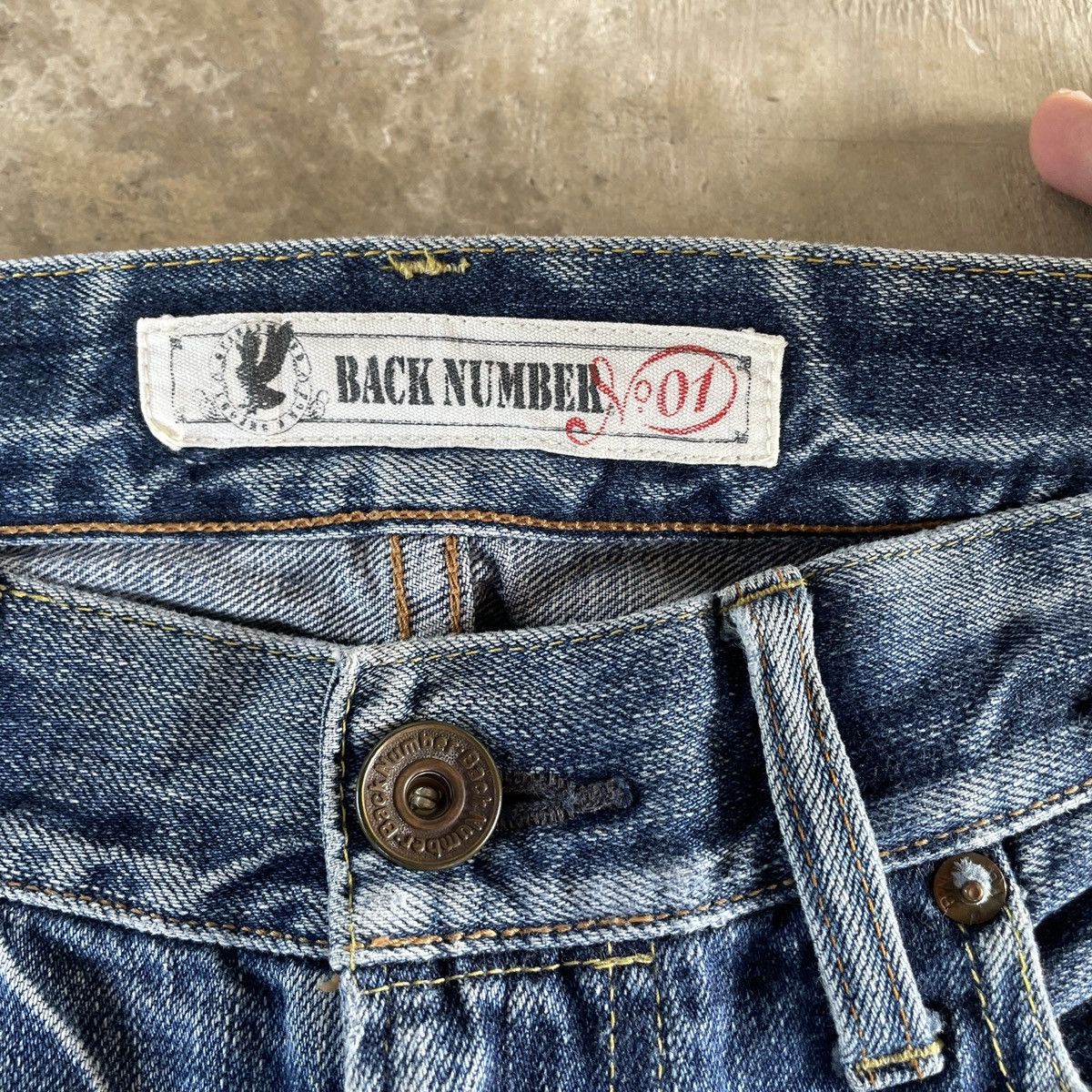Japanese Brand W32x29💥 Vintage Back Number Faded Denim Jeans Pants Size US 32 / EU 48 - 9 Thumbnail
