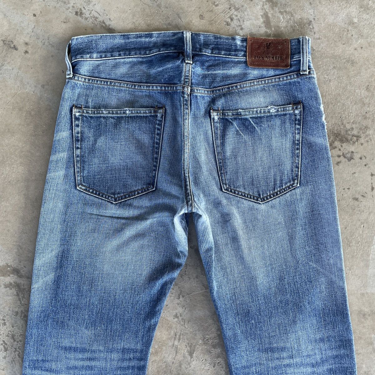 Japanese Brand W32x29💥 Vintage Back Number Faded Denim Jeans Pants Size US 32 / EU 48 - 13 Thumbnail