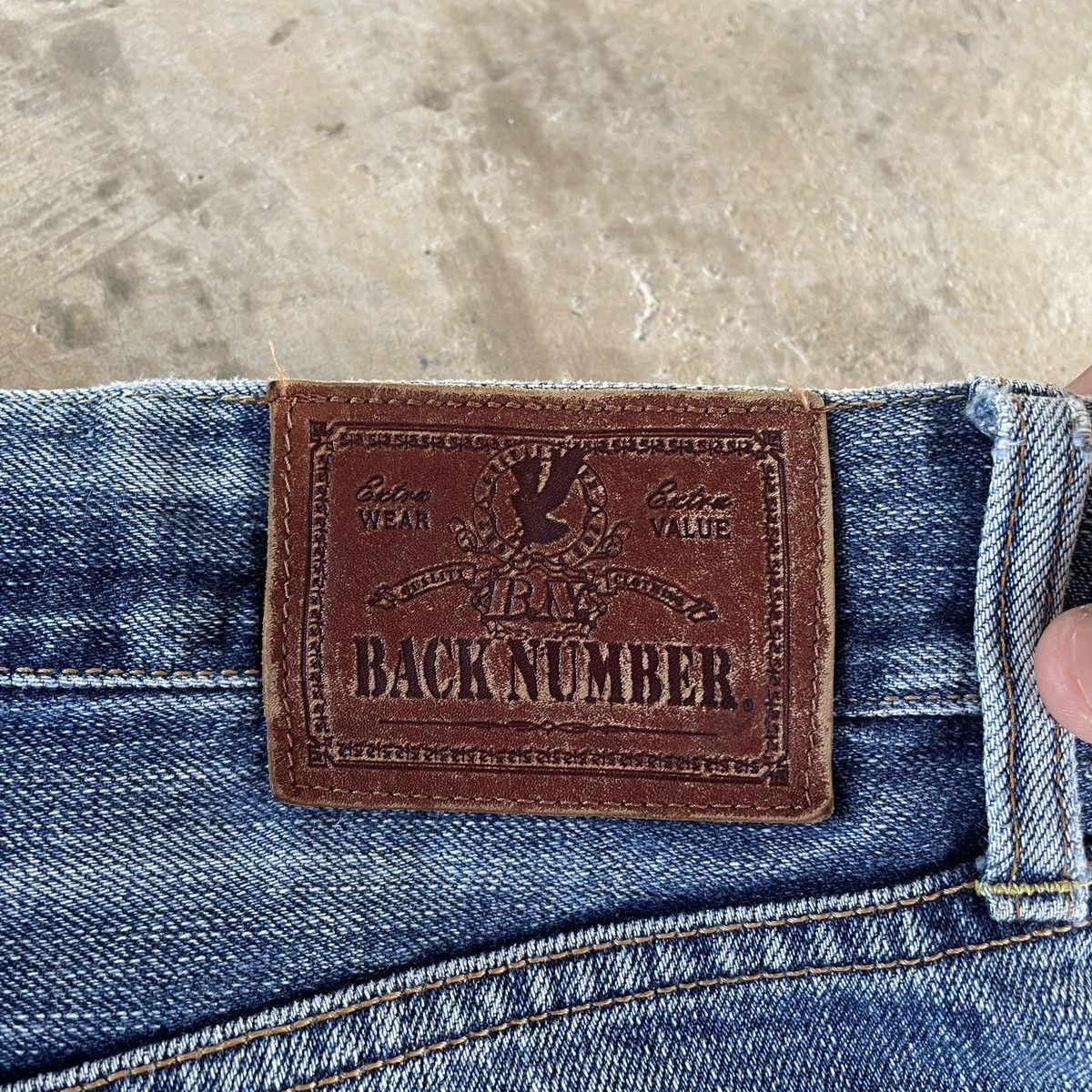 Japanese Brand W32x29💥 Vintage Back Number Faded Denim Jeans Pants Size US 32 / EU 48 - 11 Thumbnail
