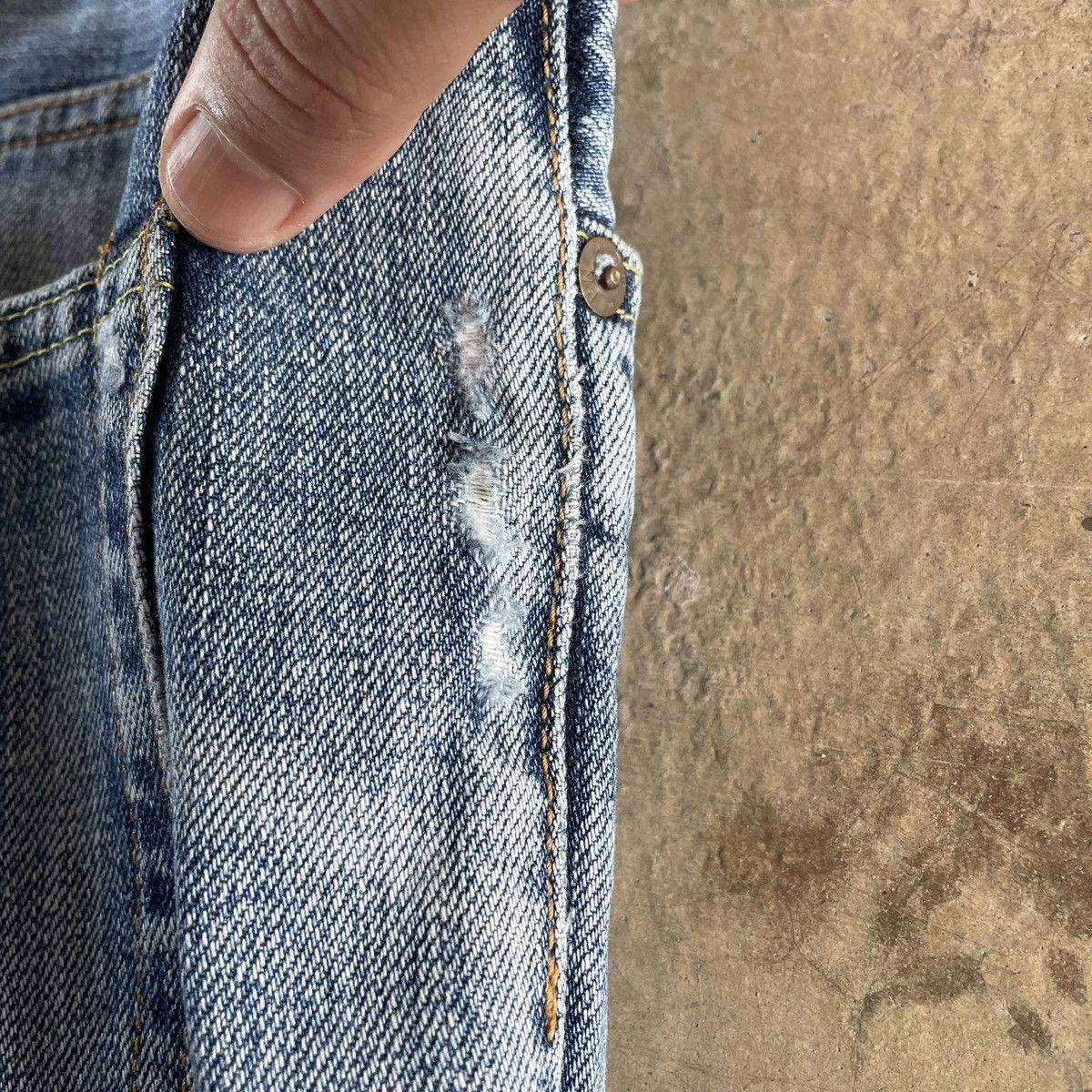 Japanese Brand W32x29💥 Vintage Back Number Faded Denim Jeans Pants Size US 32 / EU 48 - 8 Thumbnail