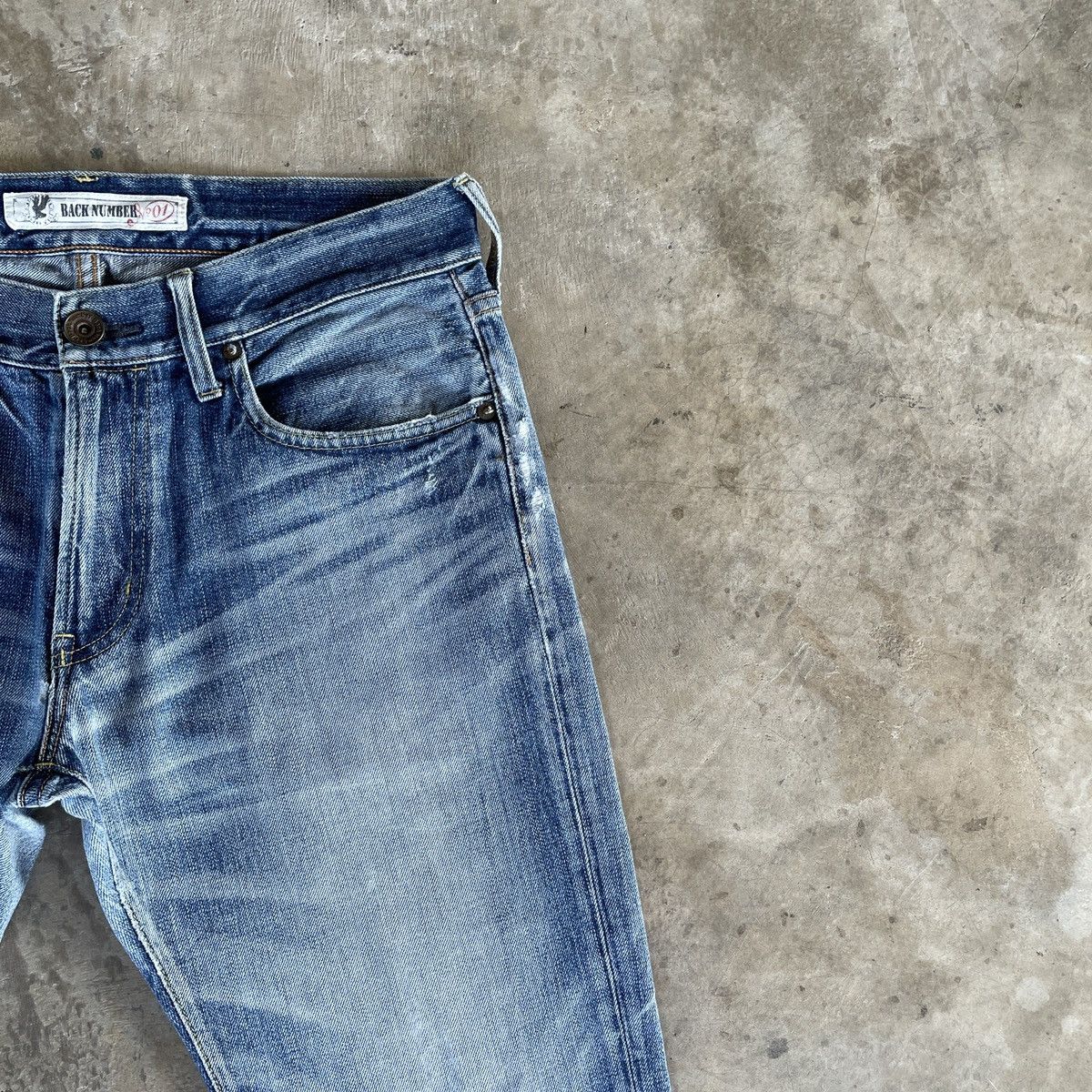 Japanese Brand W32x29💥 Vintage Back Number Faded Denim Jeans Pants Size US 32 / EU 48 - 6 Thumbnail