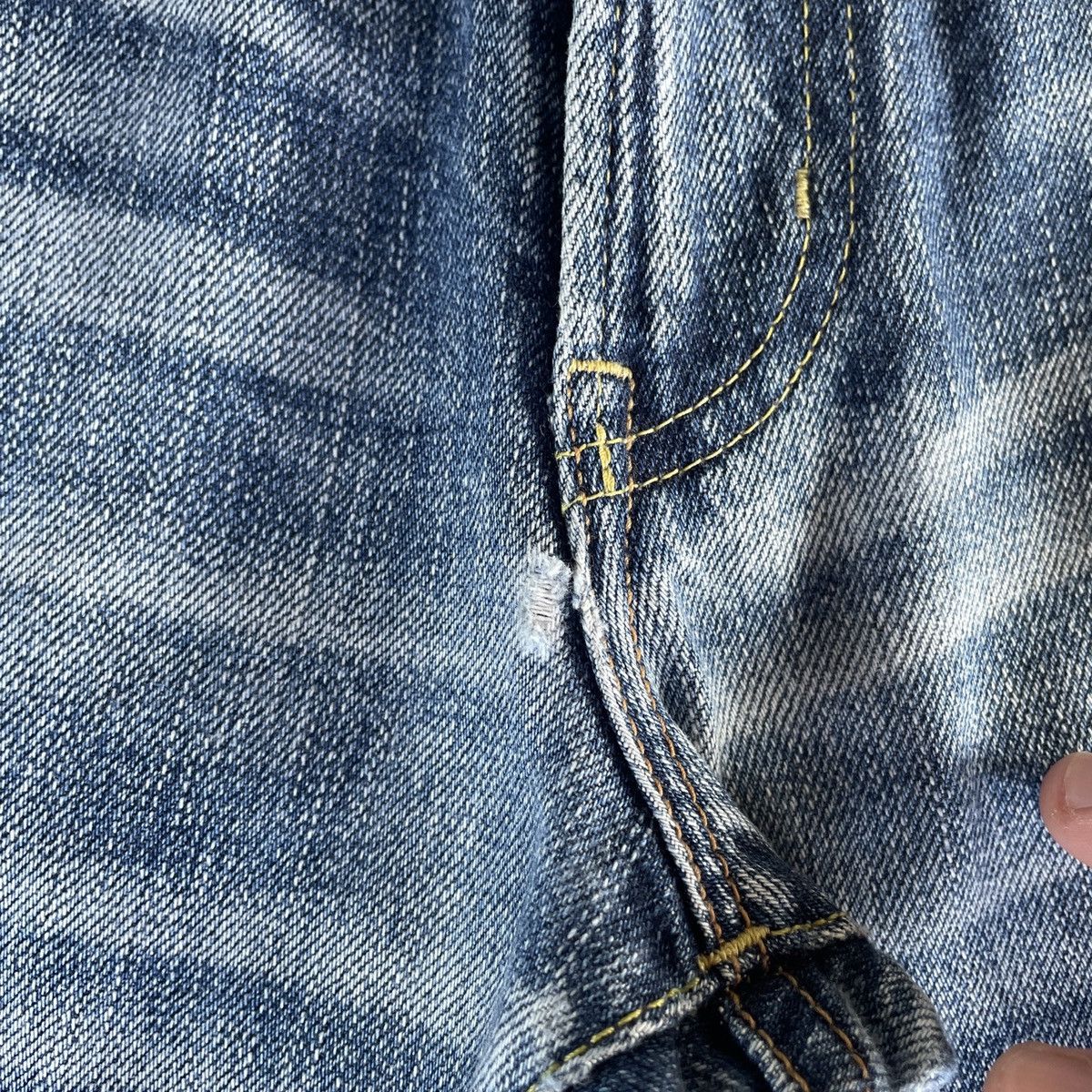 Japanese Brand W32x29💥 Vintage Back Number Faded Denim Jeans Pants Size US 32 / EU 48 - 7 Thumbnail