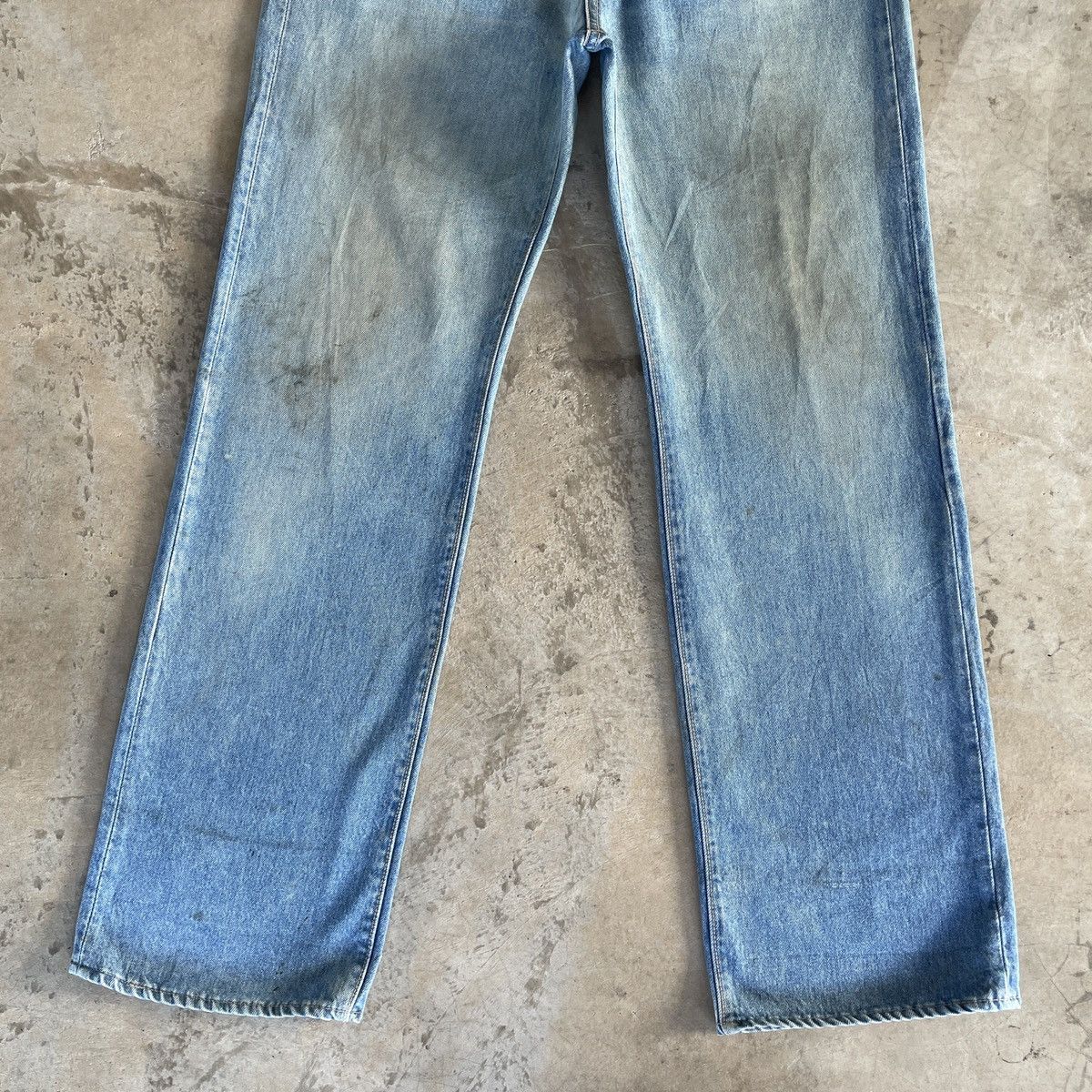 Japanese Brand Vintage Edwin Orange Tag Faded Denim Jeans Pants W34x325 Size US 34 / EU 50 - 4 Thumbnail